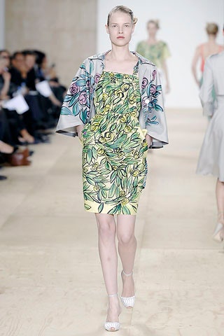 floral short dress with oversized jacket