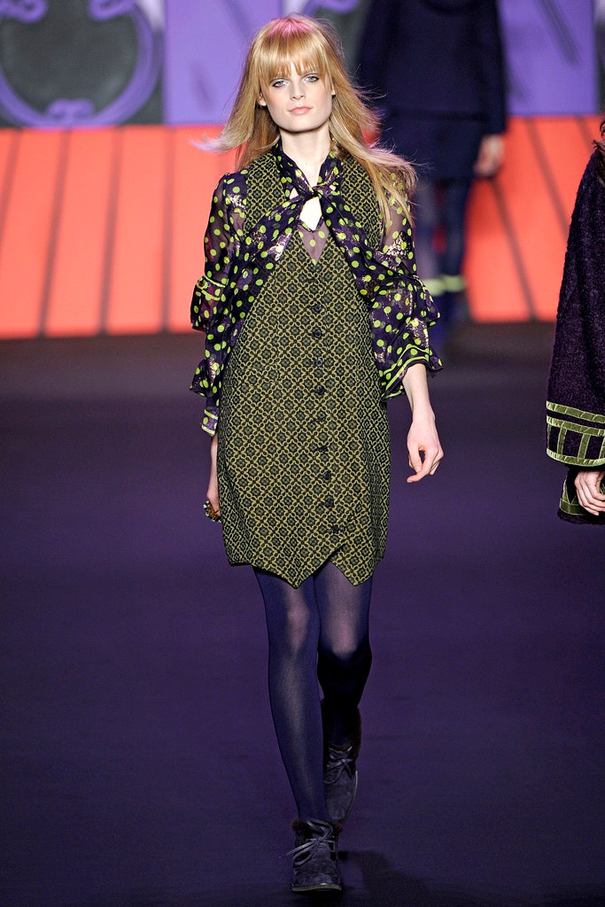 black and green printed mini dress