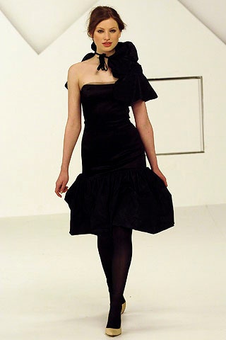 black silk strapless dress