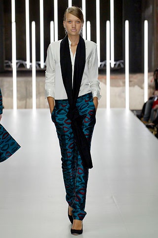 white shirt with printed pants