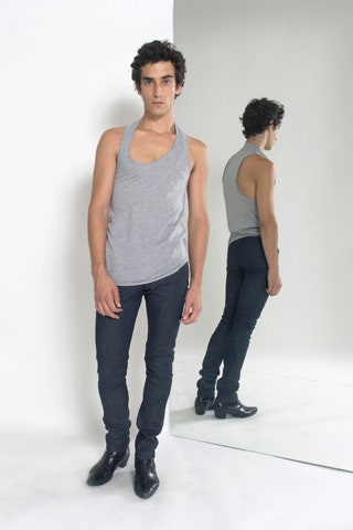 black denim slim zippered pants