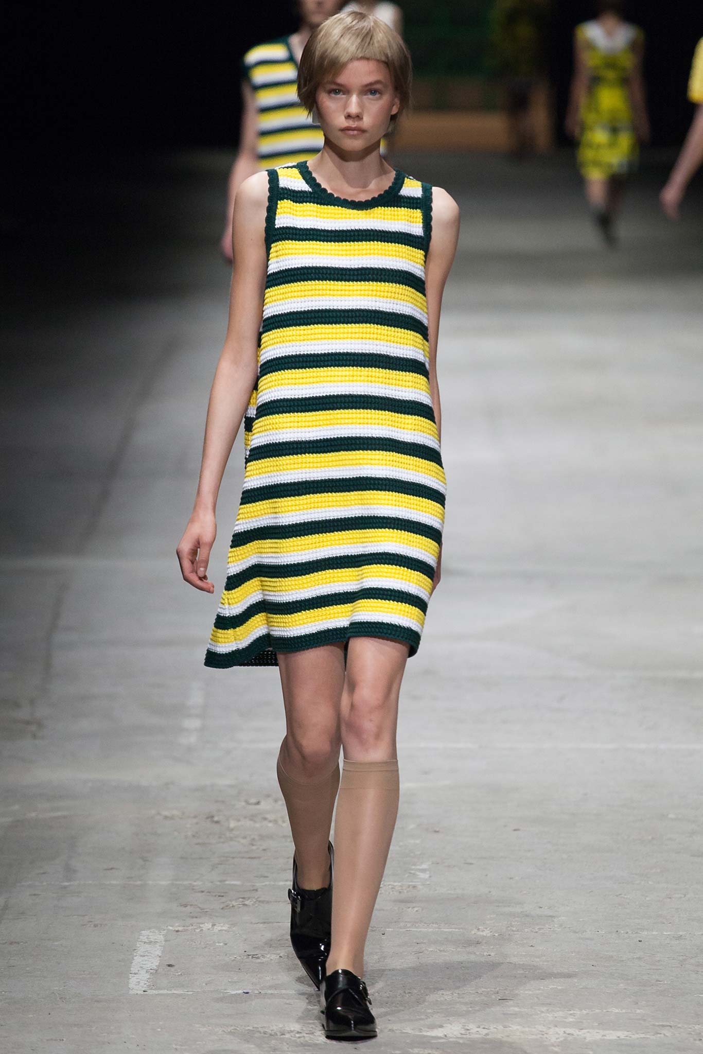 striped cotton sleeveless dress