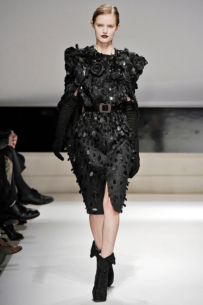 black embellished midi dress