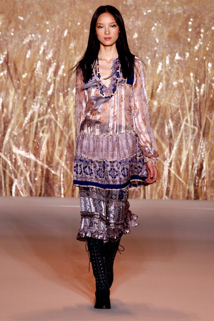 purple beige relaxed silk dress