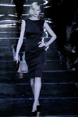 black fitted midi dress
