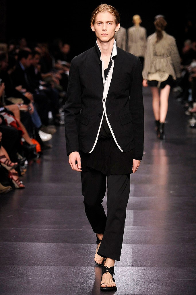 black tailored blazer with relaxed pants