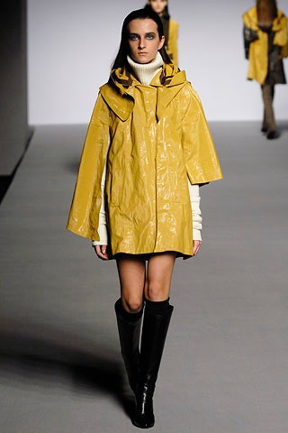 yellow vinyl hooded cape