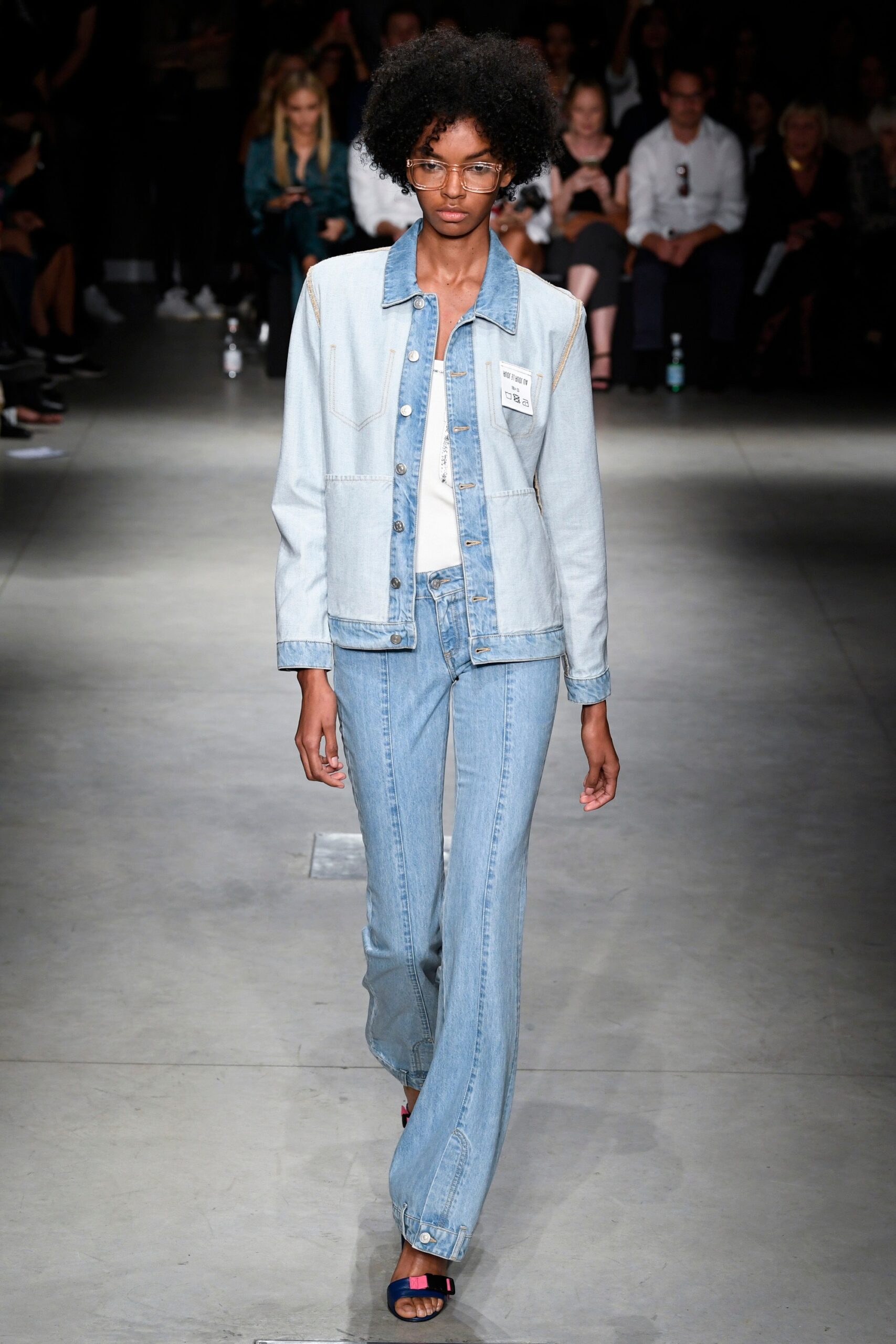 blue denim jacket and pants