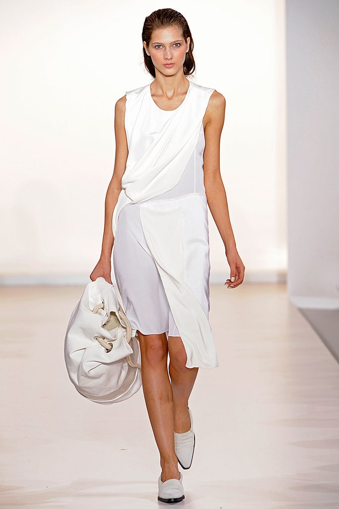 white leather structured bag