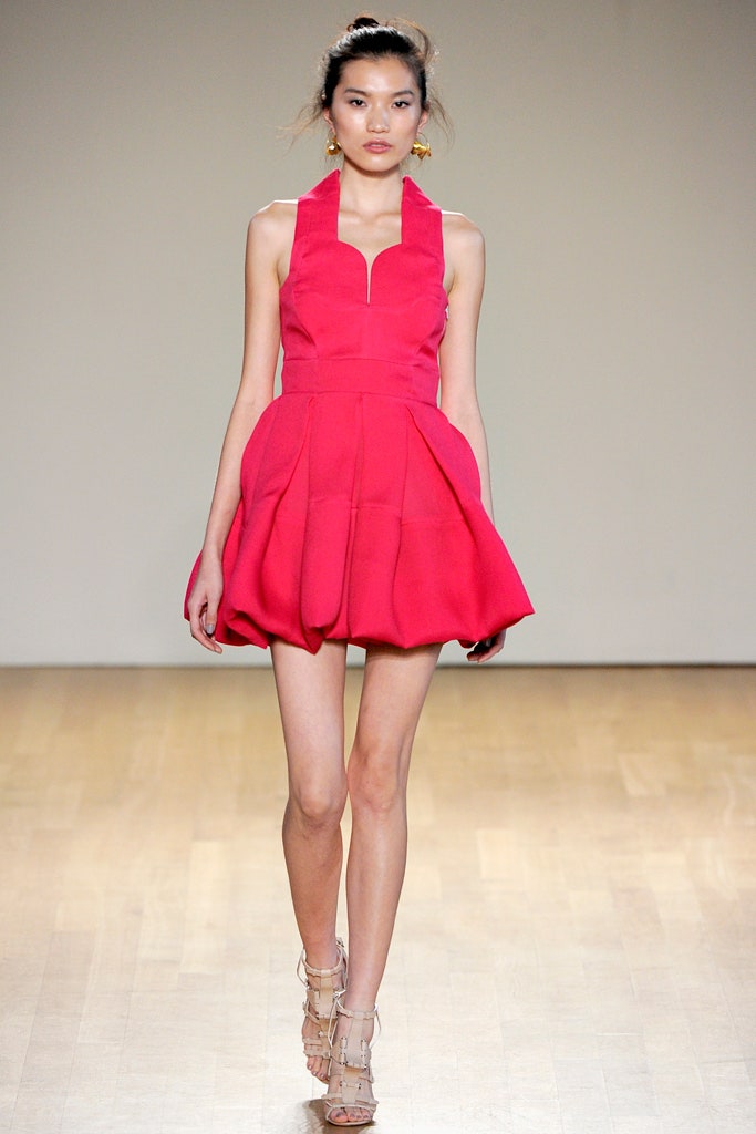 fitted pink sleeveless dress