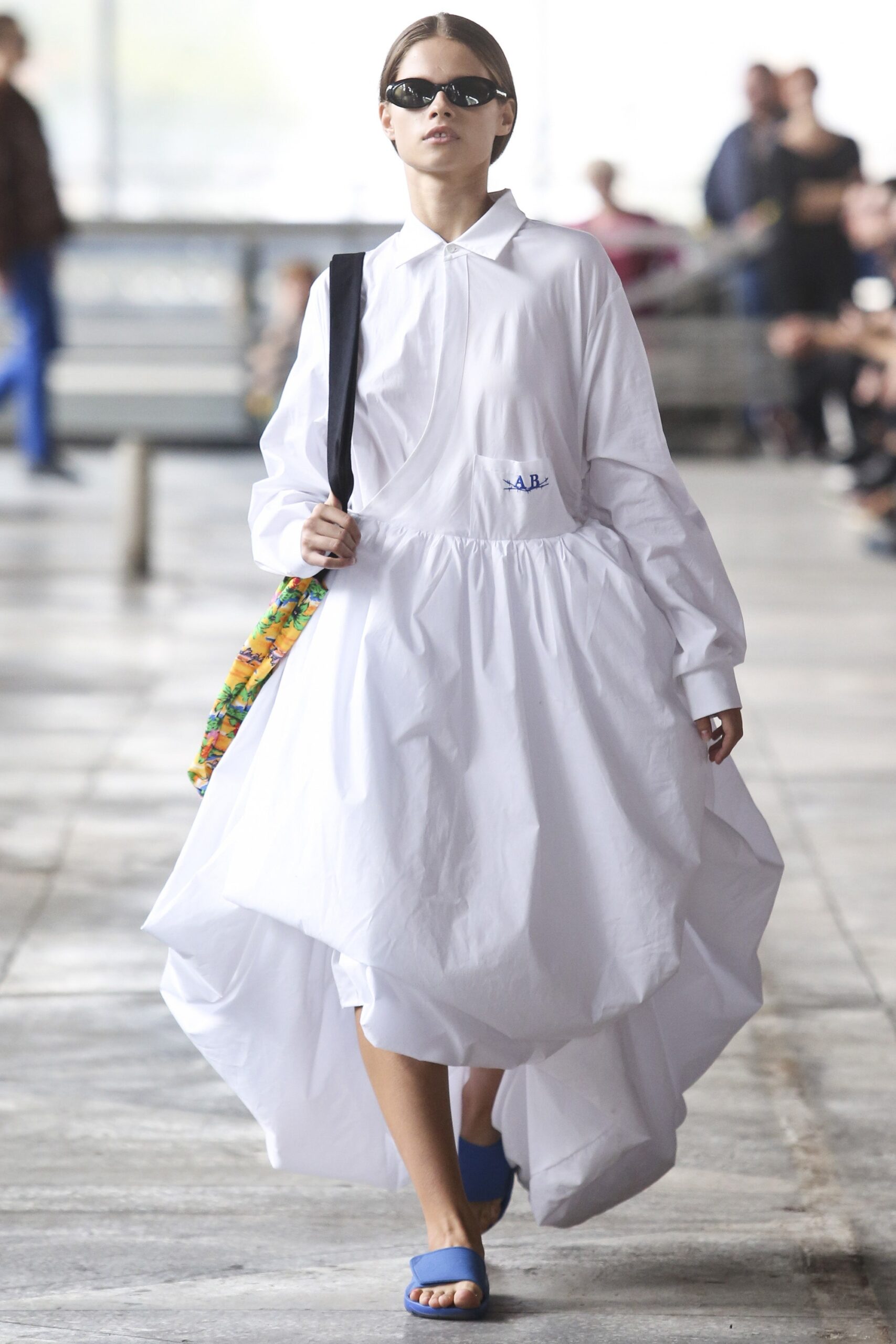 white relaxed tiered dress