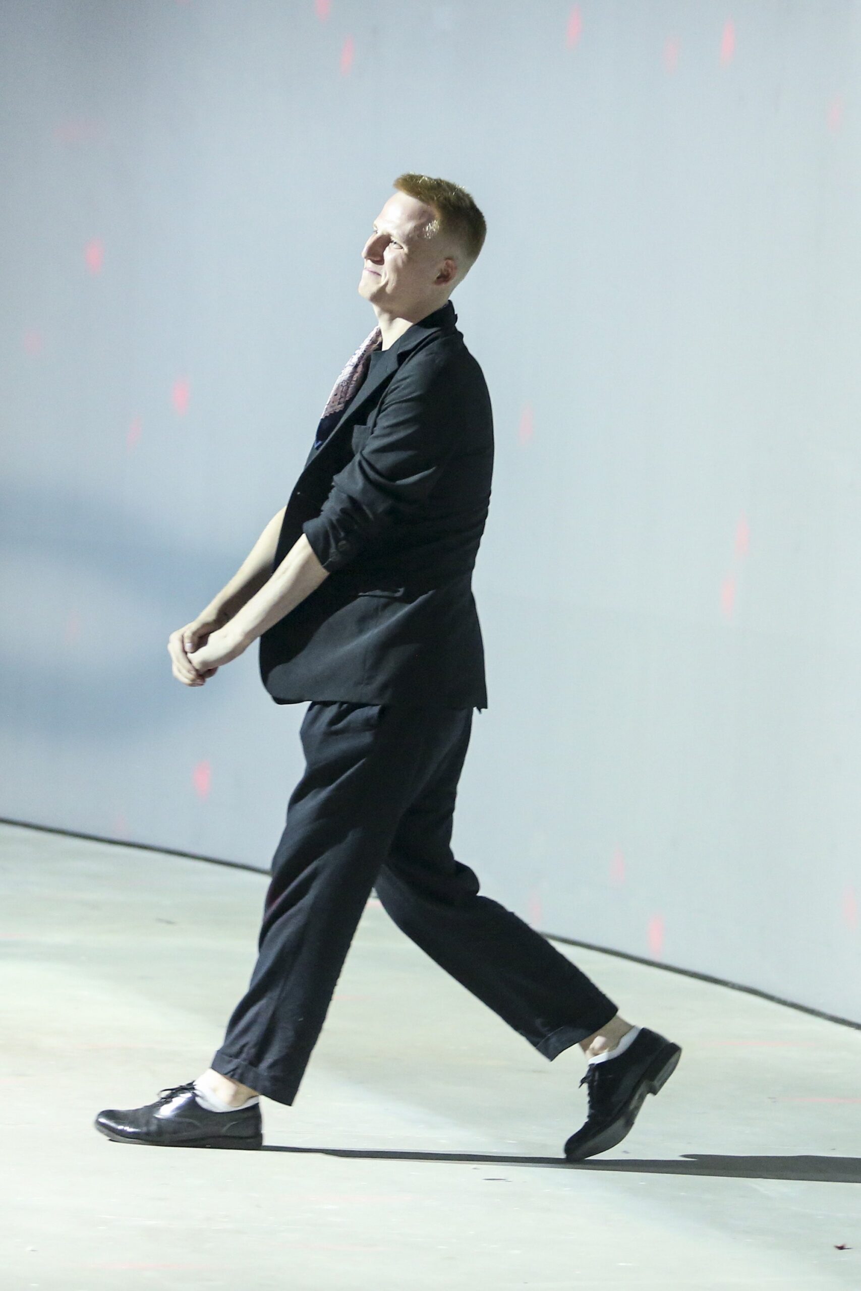 black relaxed suit and pants