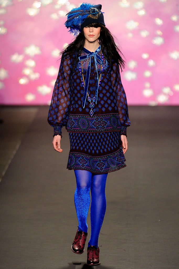 blue fitted embellished hat