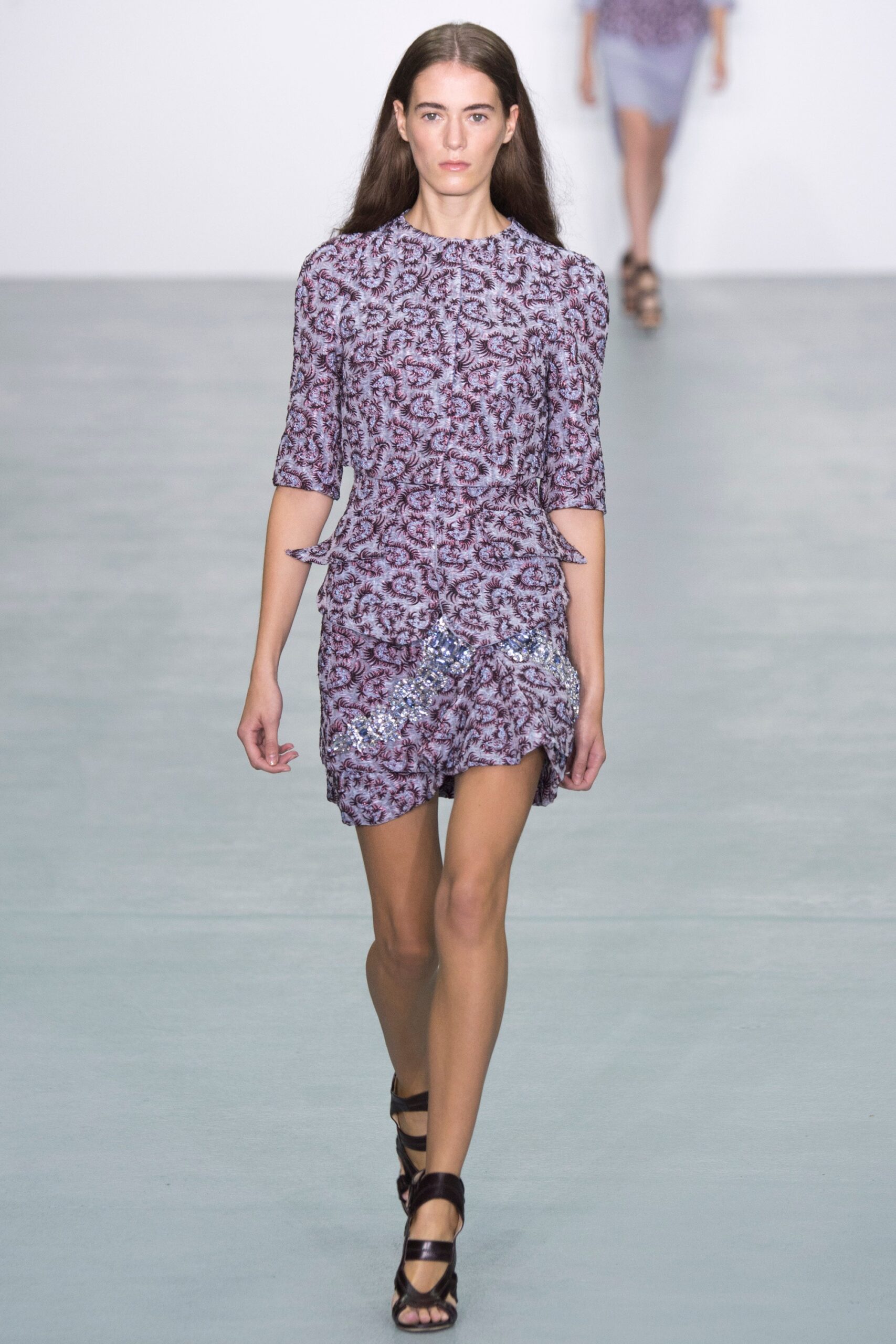 fitted purple silk mini dress