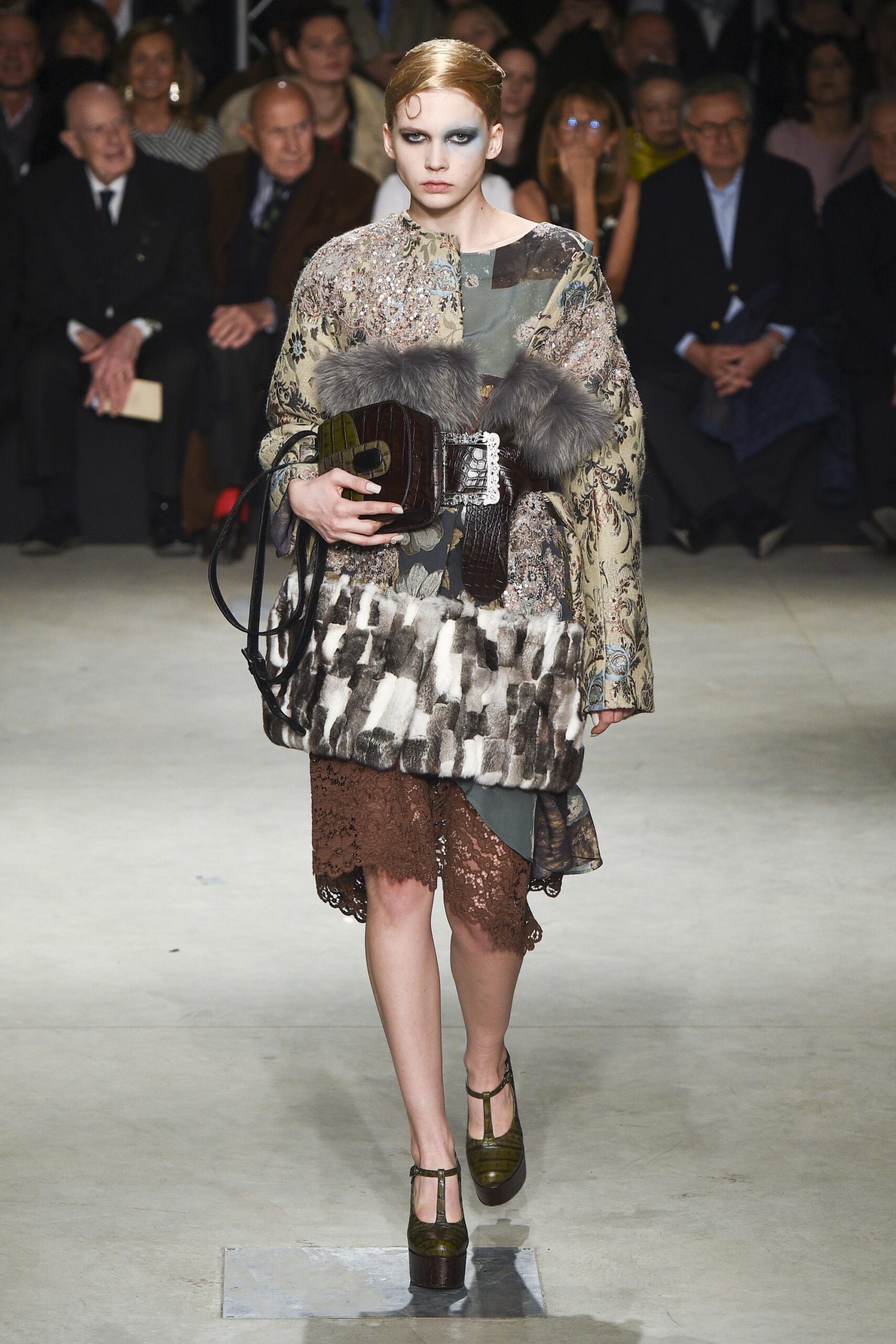 multi silk long-sleeve relaxed embroidered cape