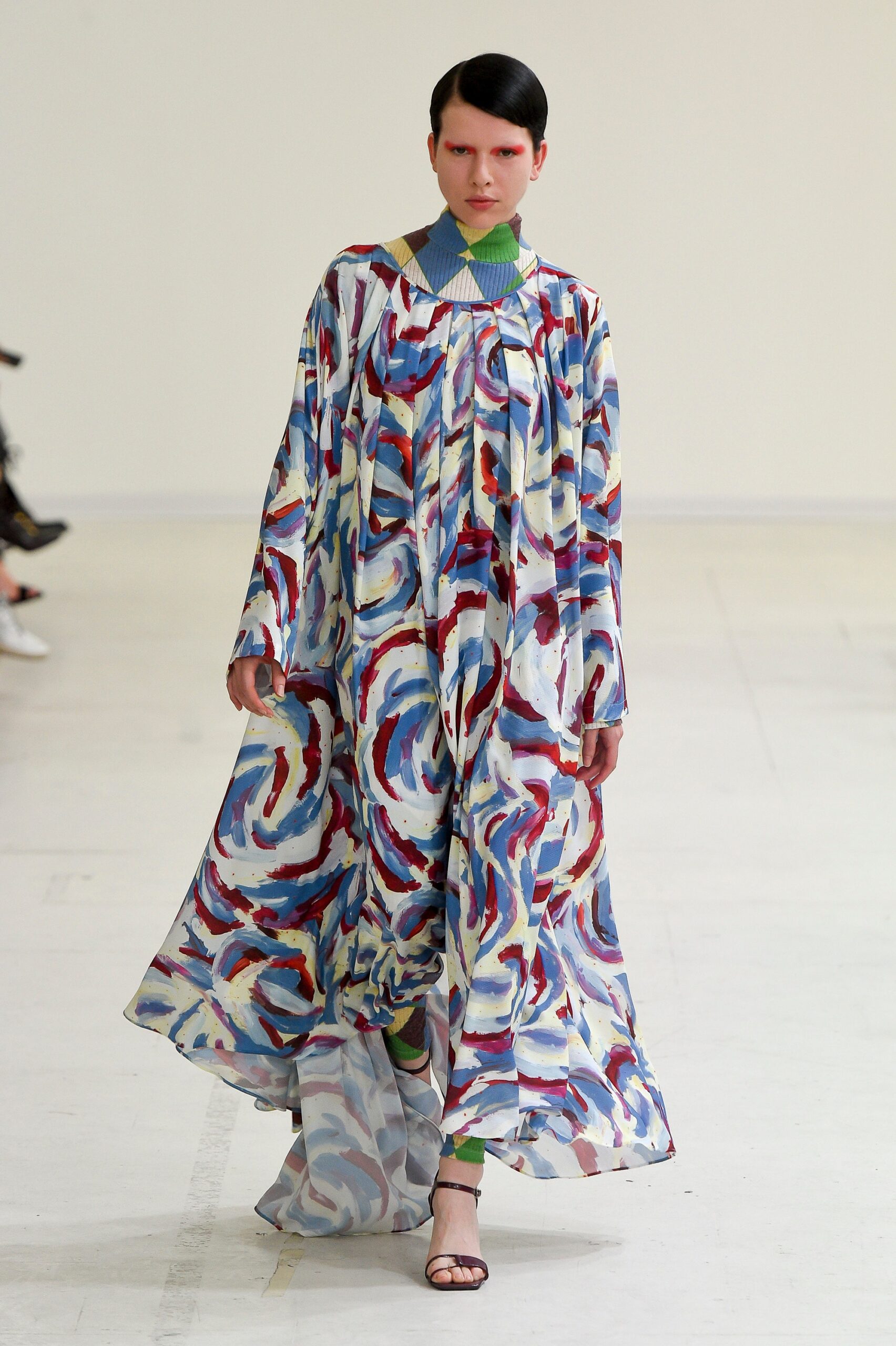 multi-colored flowing maxi dress