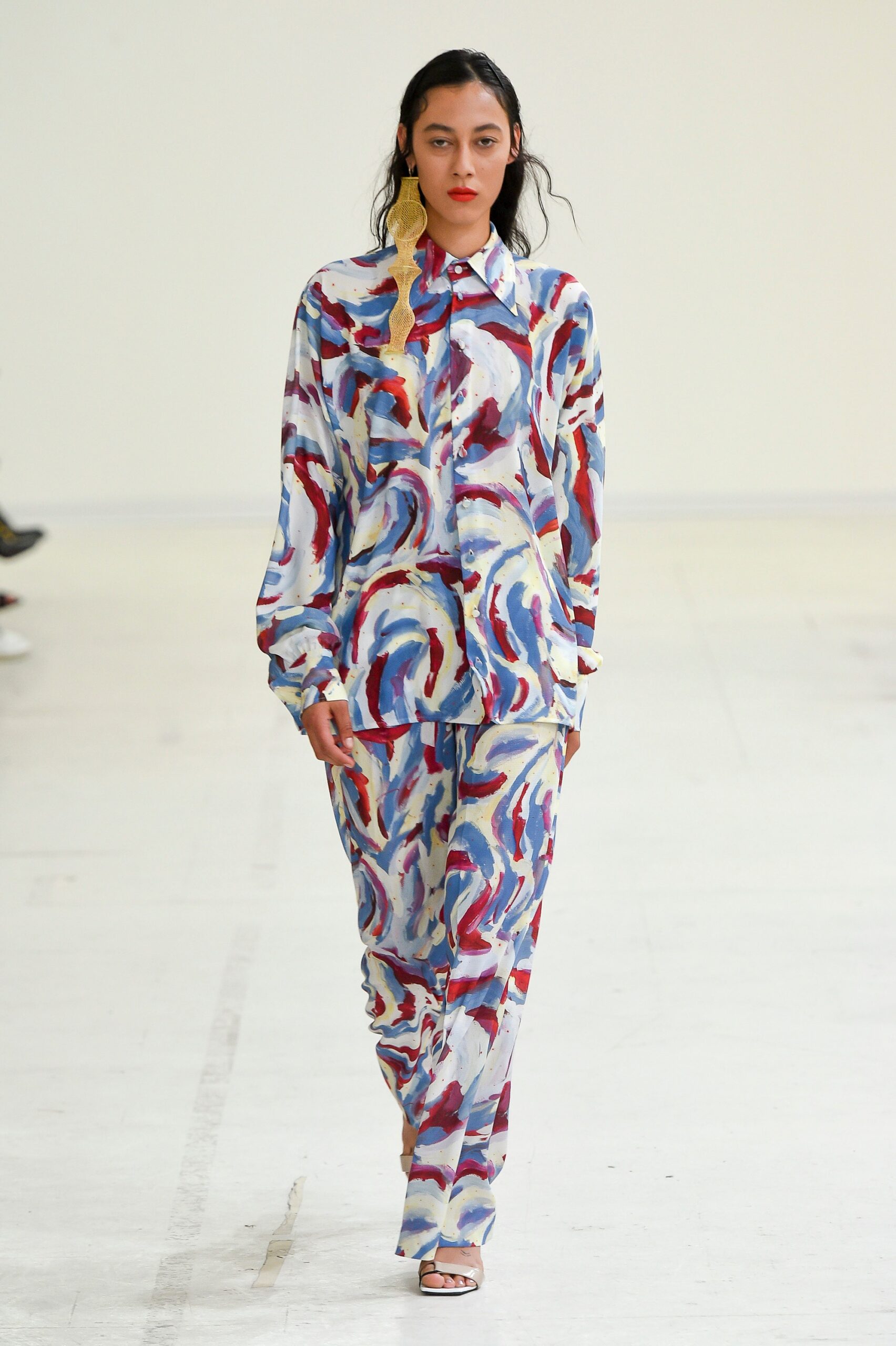 relaxed printed shirt and pants