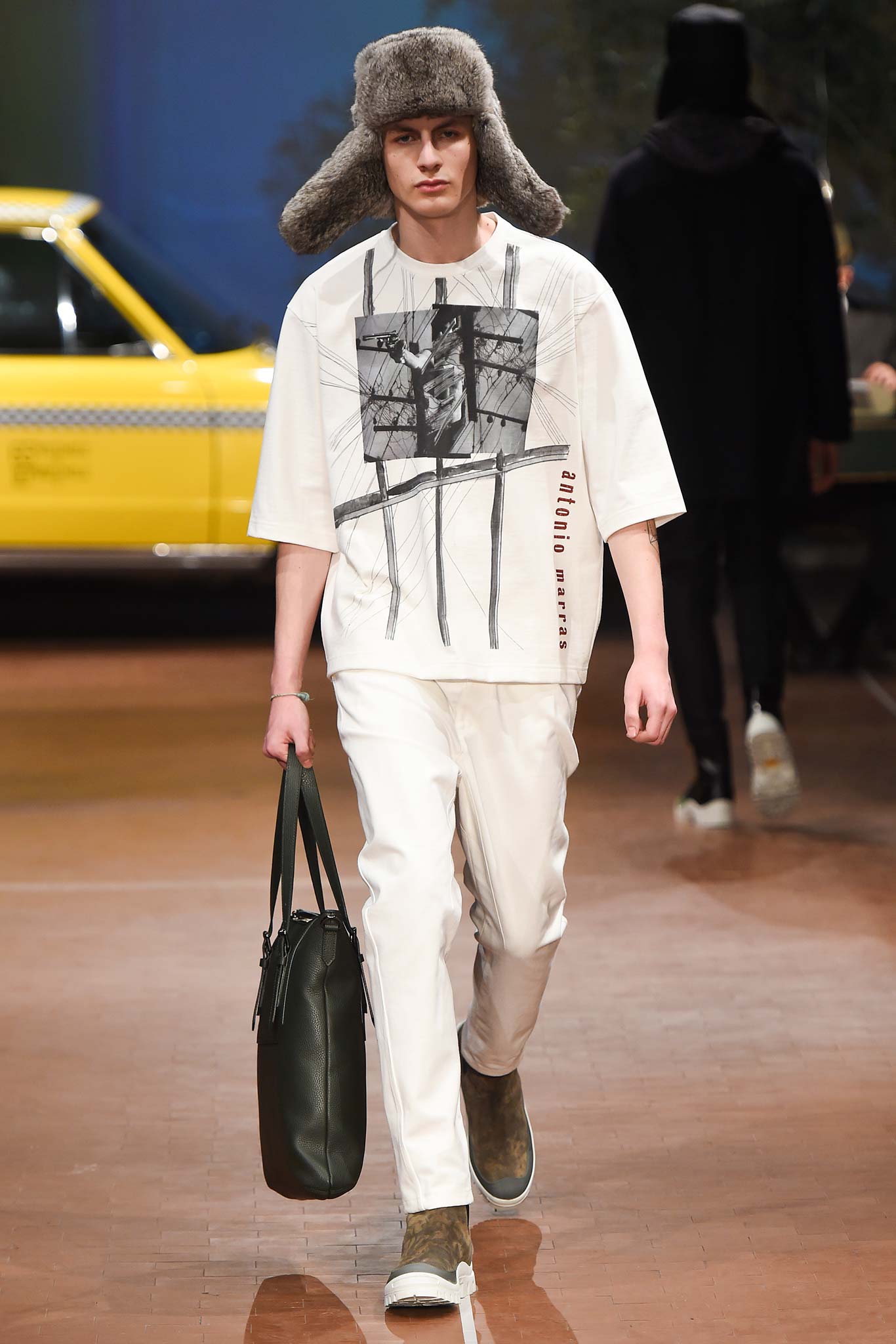 relaxed white t-shirt and pants