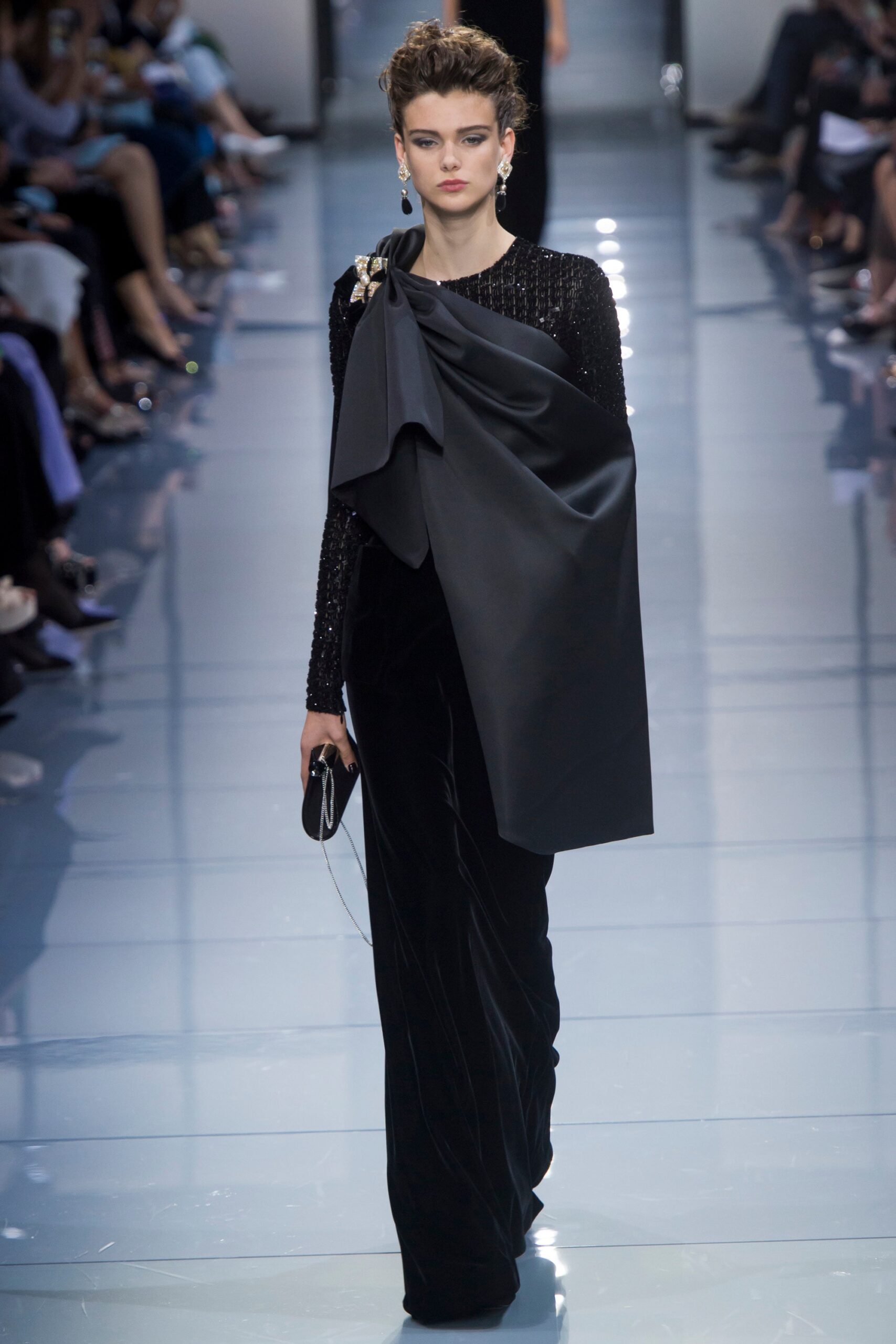 black velvet fitted gown