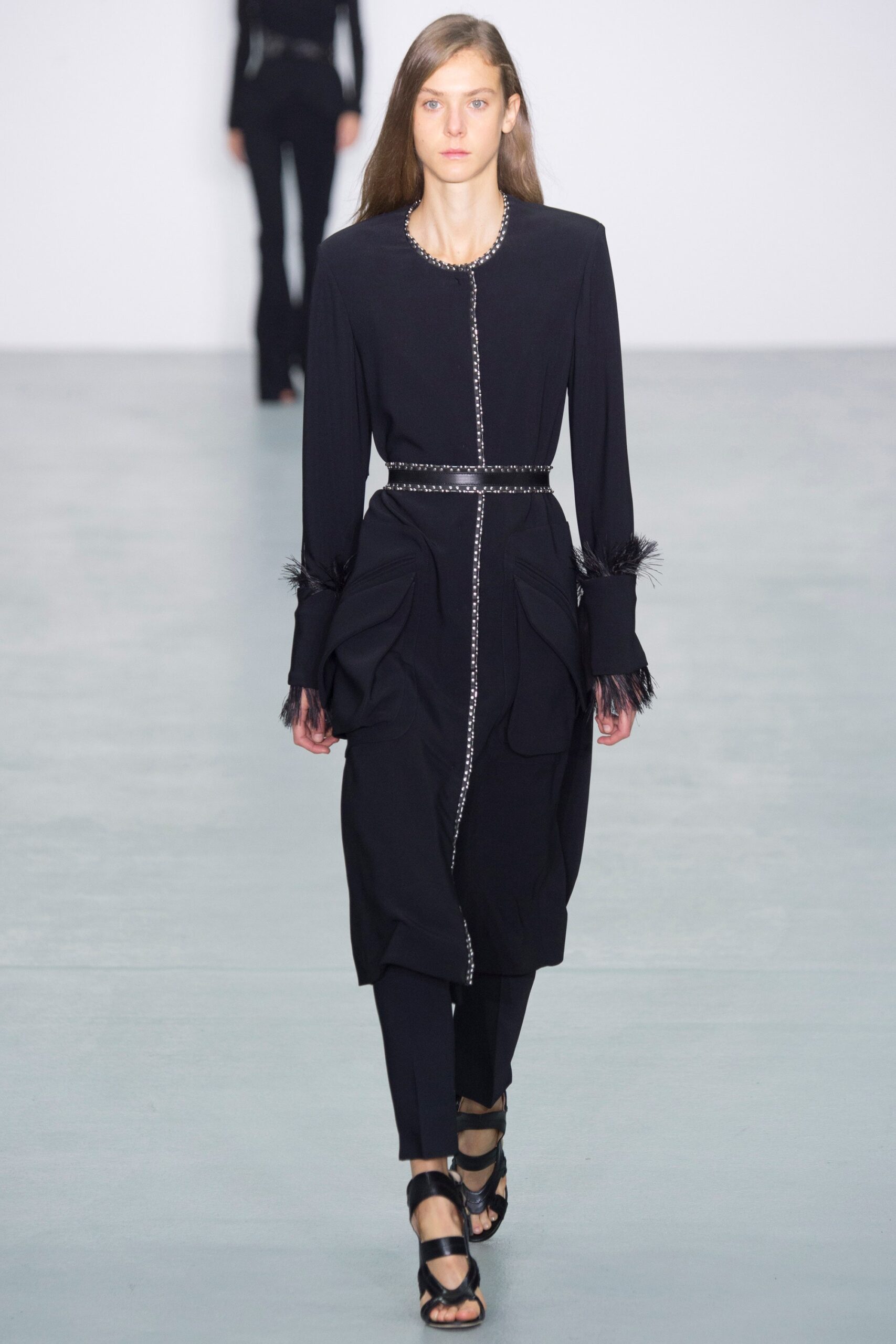 black silk midi dress with pants