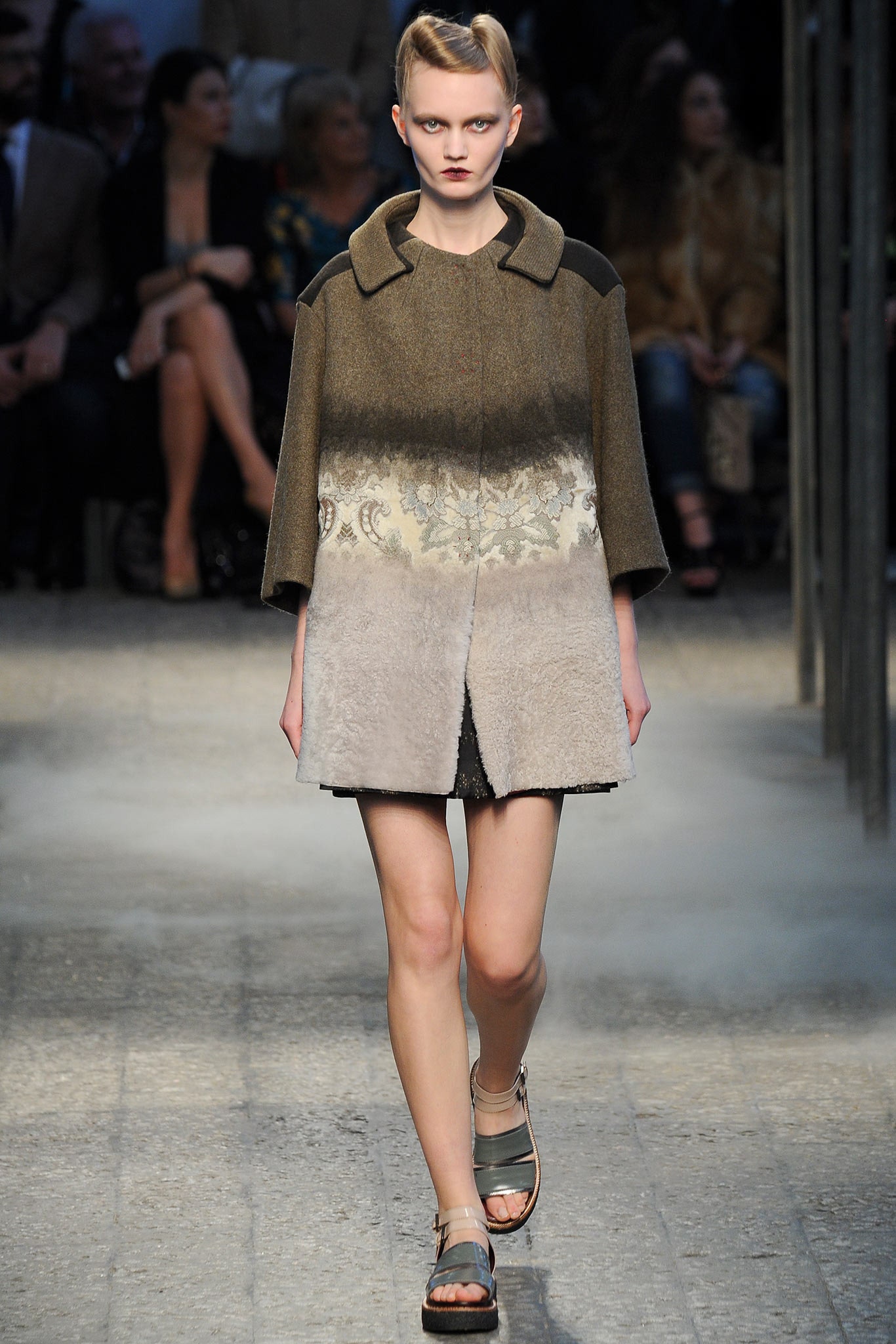 brown wool relaxed coat