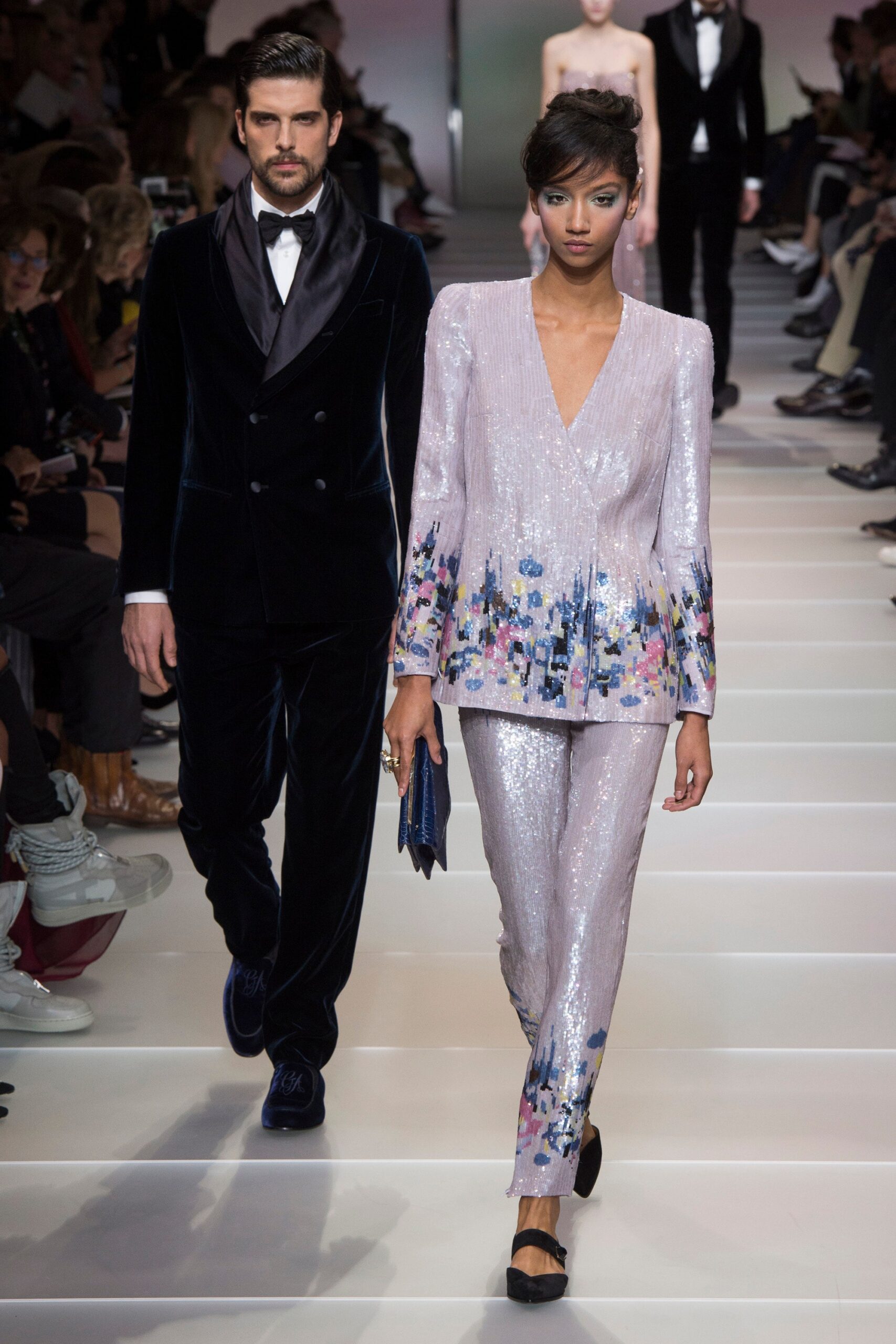 pink sequin fitted suit