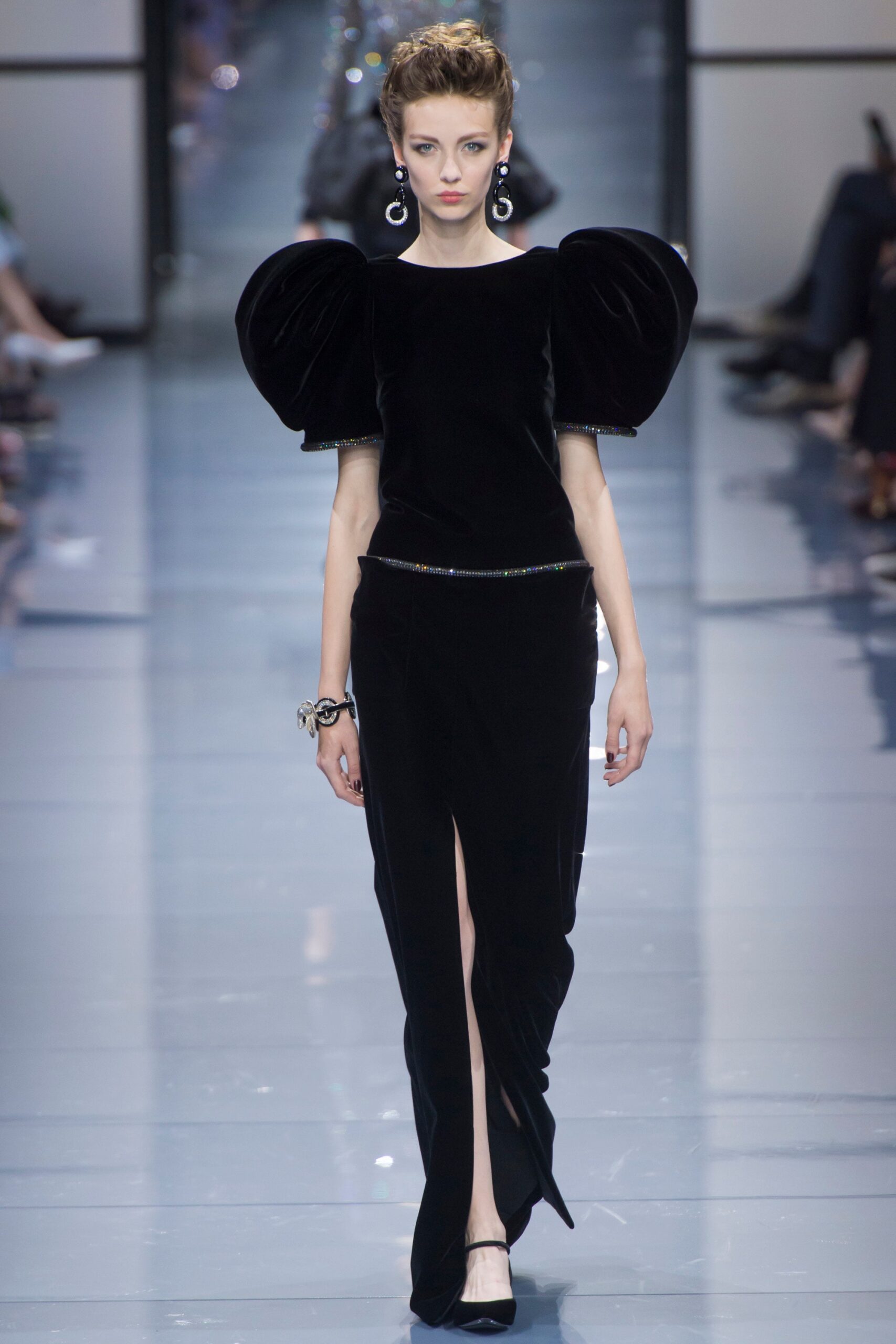 black velvet fitted dress