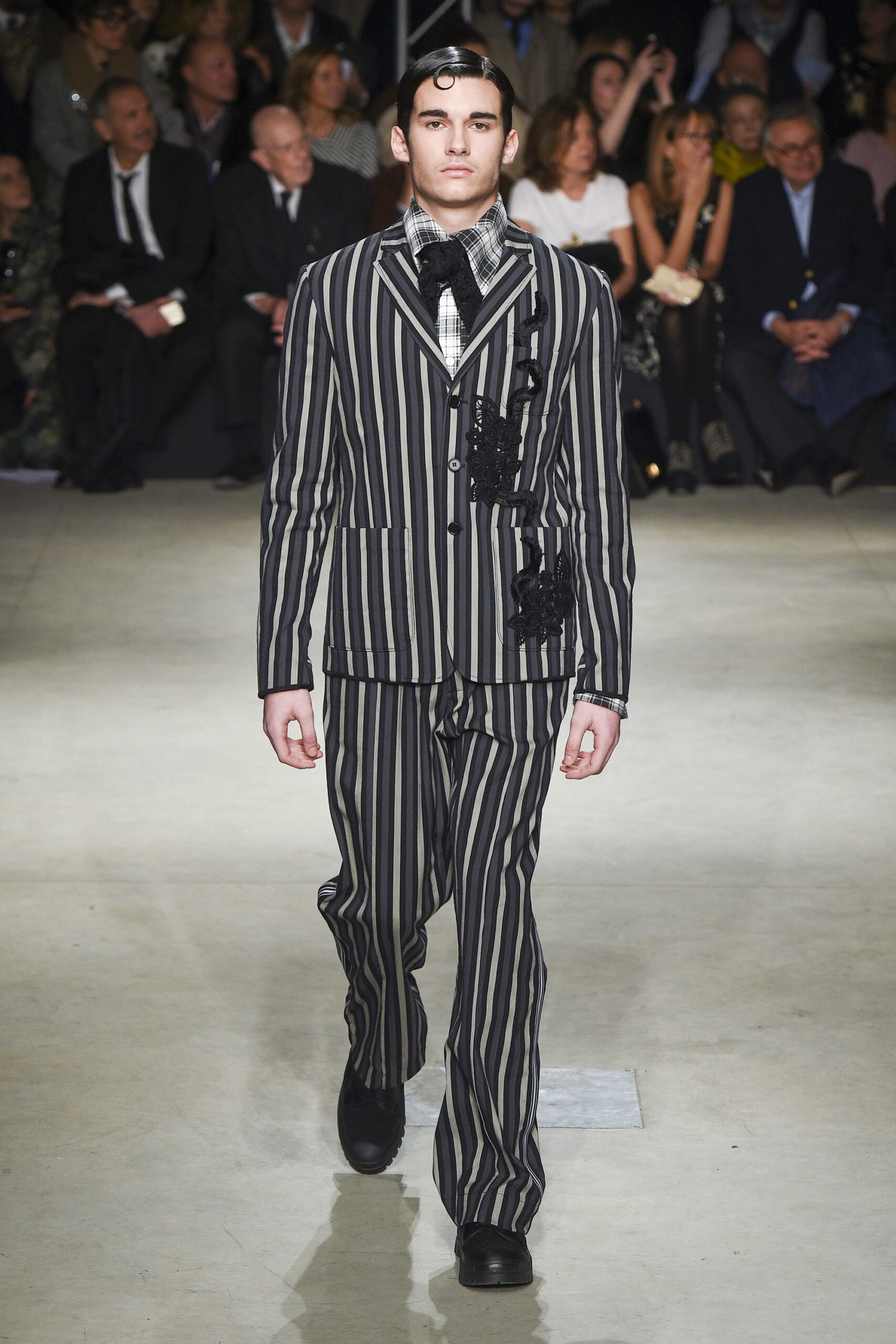 striped tailored suit