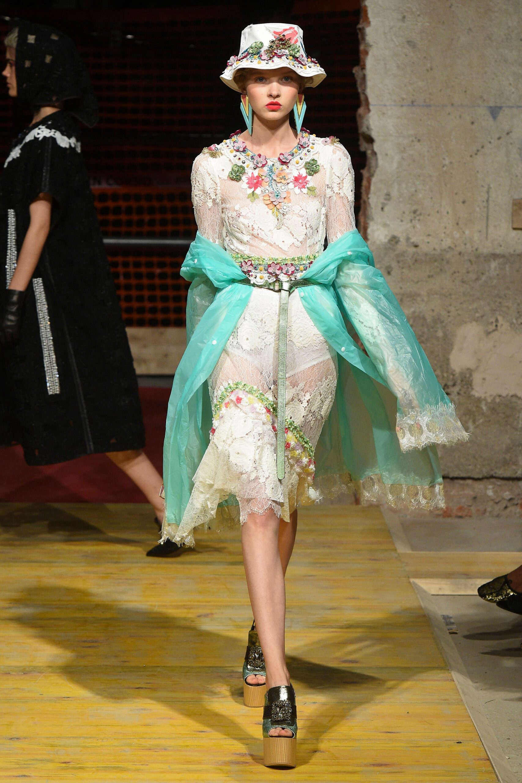 teal chiffon relaxed layered flowing scarf