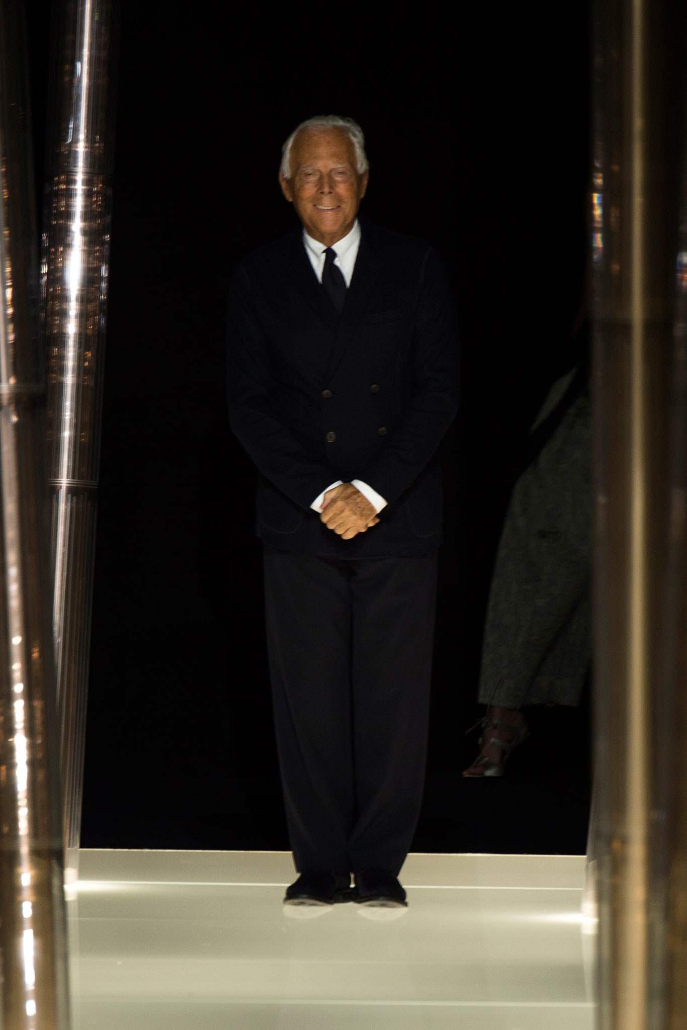 black tailored suit