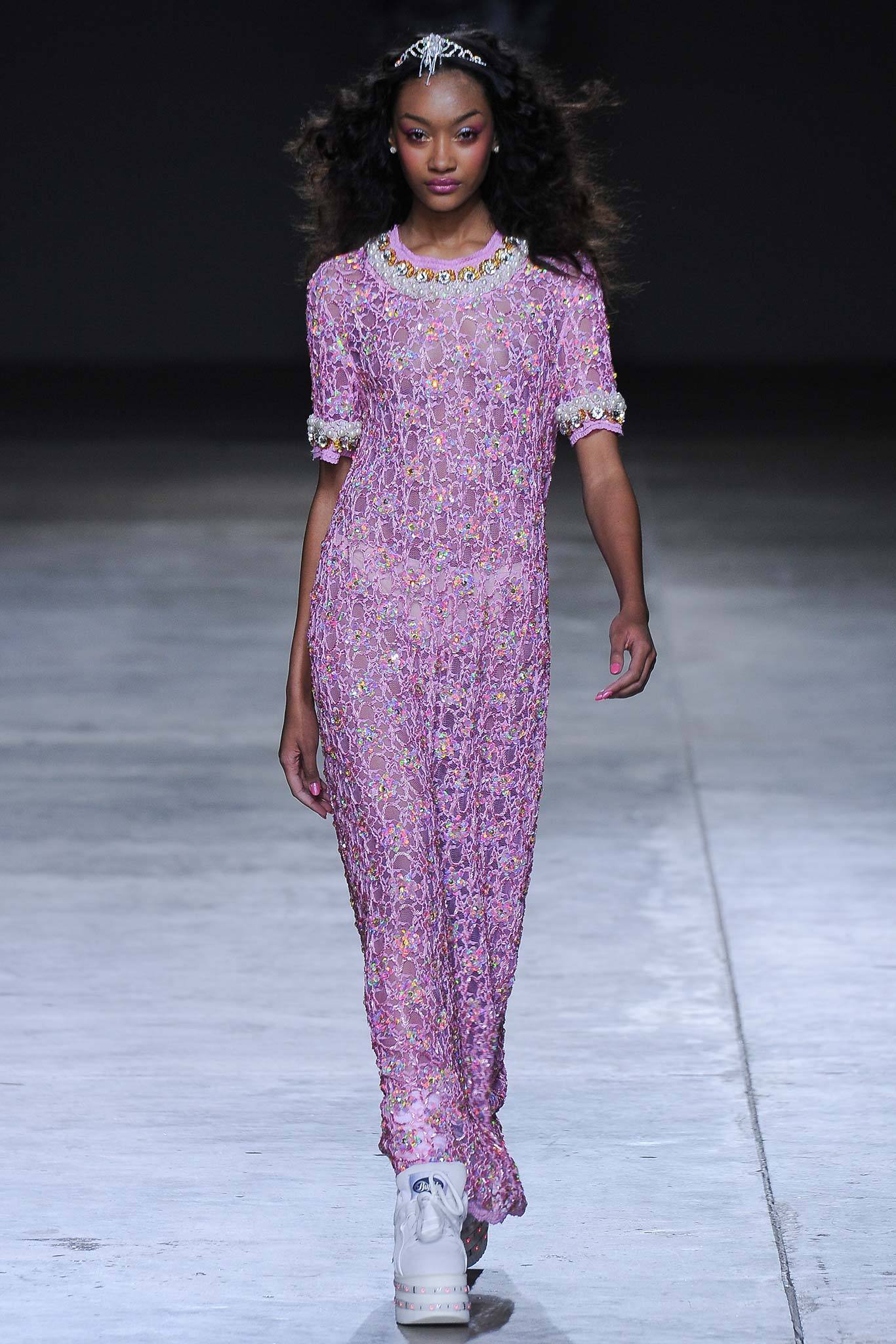 pink lace fitted dress