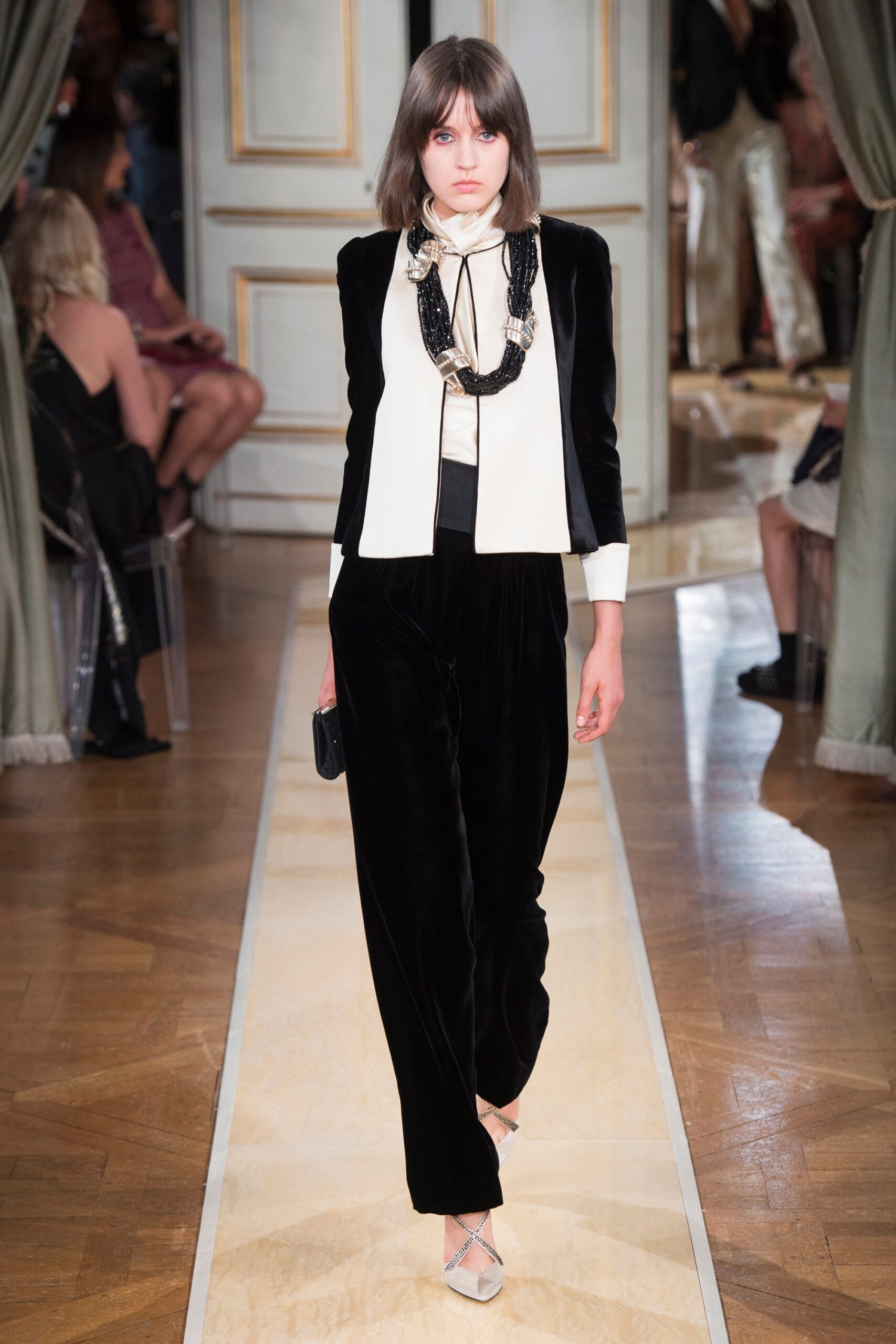 black velvet tailored blazer and pants