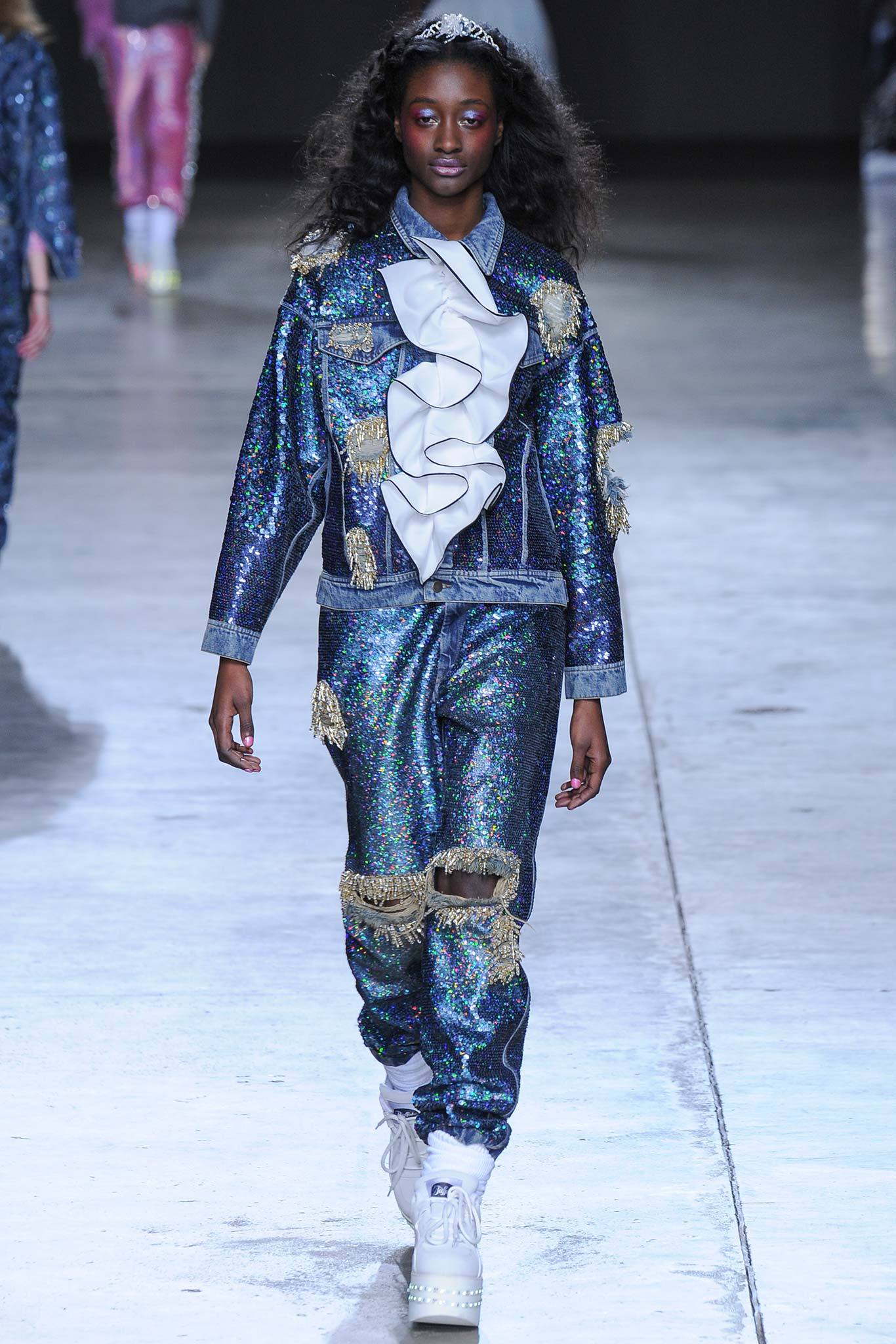 blue denim jacket and pants