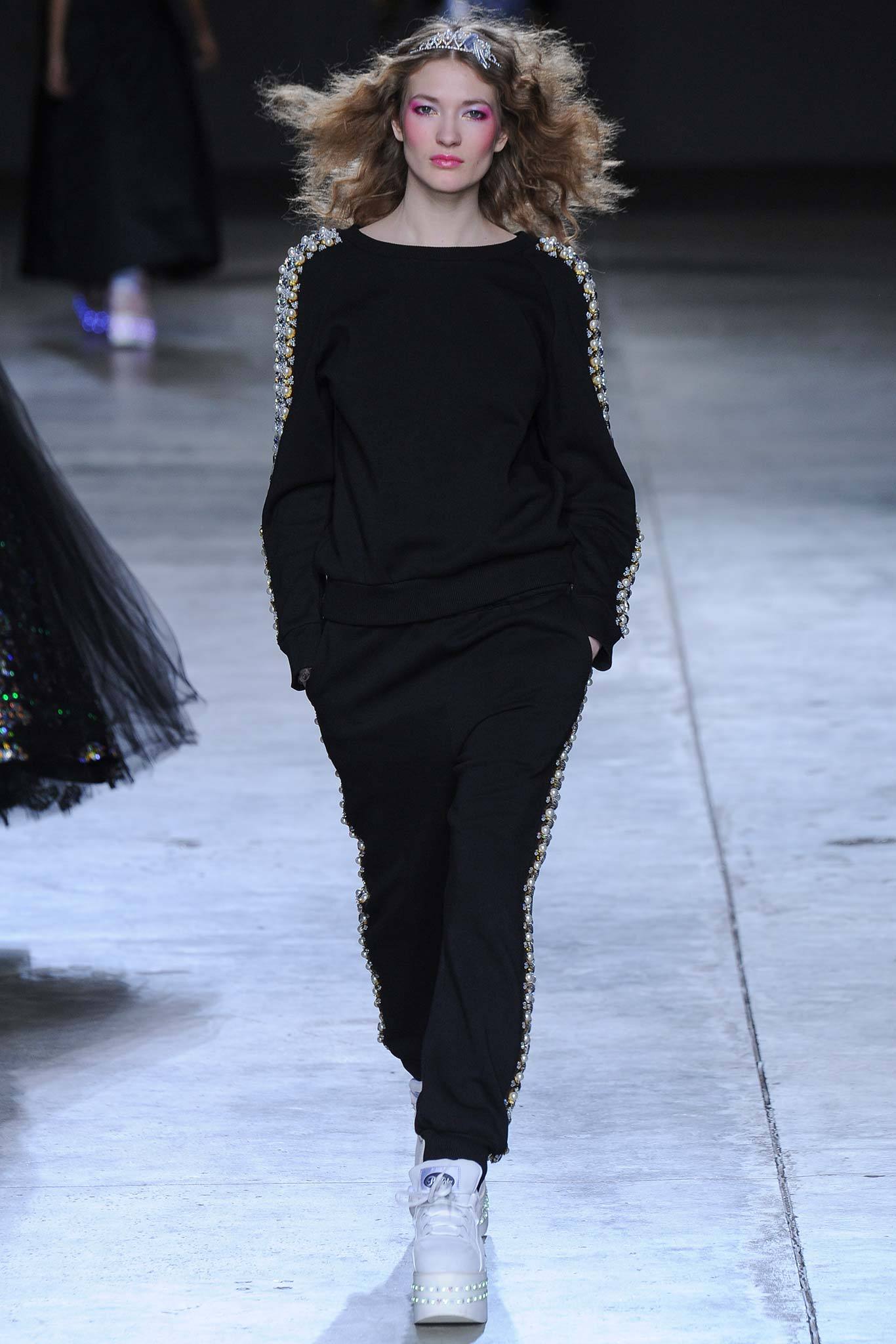 black relaxed sweater and pants