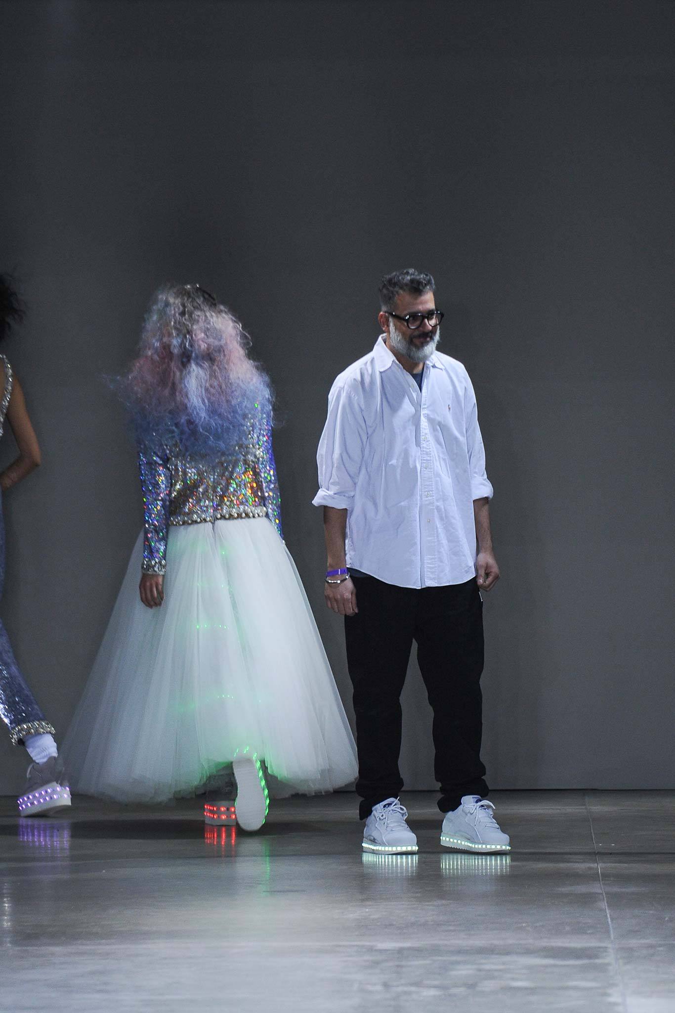 silver sequined top white tulle skirt