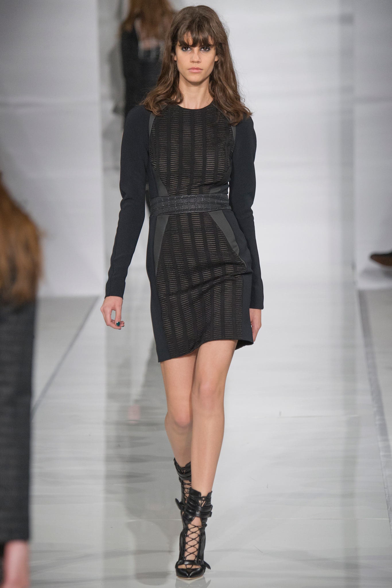 black fitted mini dress
