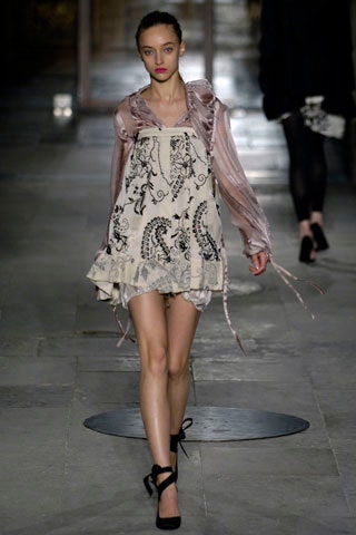beige silk sleeveless v-neck fitted ruffled embroidered dress