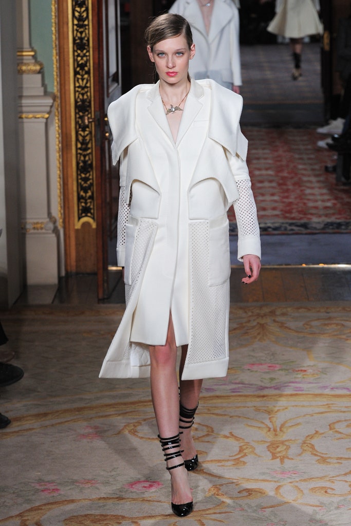 white structured coat