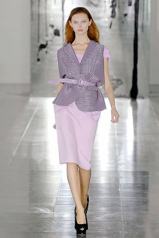 purple short-sleeve collared fitted buttoned belted blazer