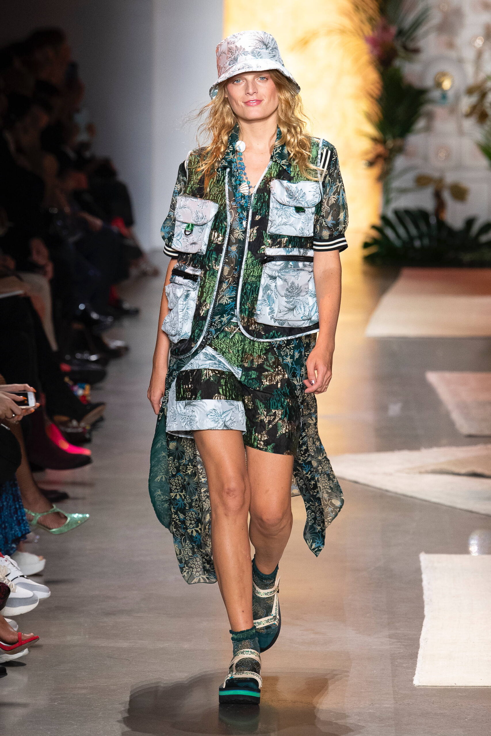 relaxed green cotton jacket