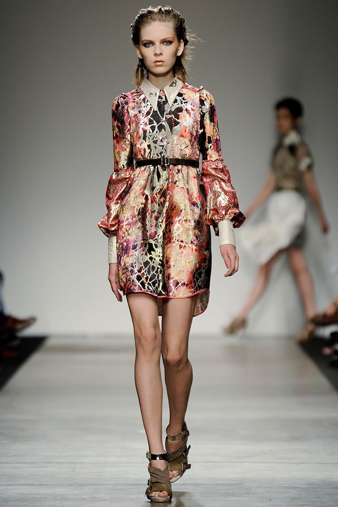 multi-colored silk mini dress