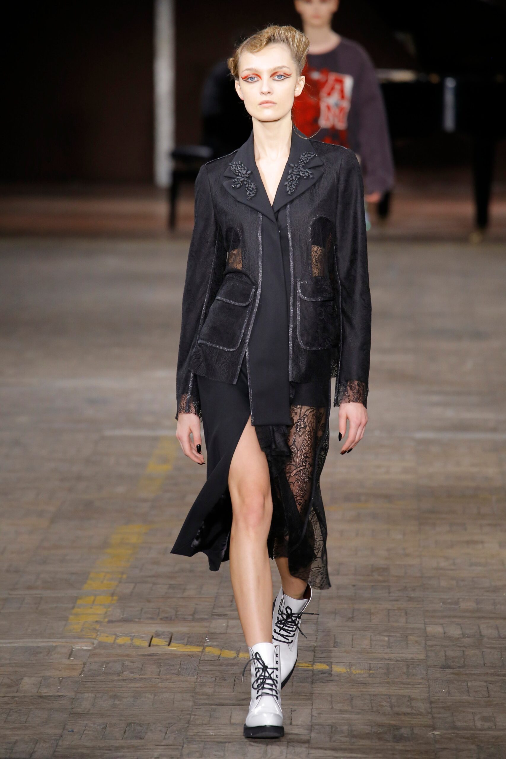 black silk sleeveless v-neck fitted layered flowing dress