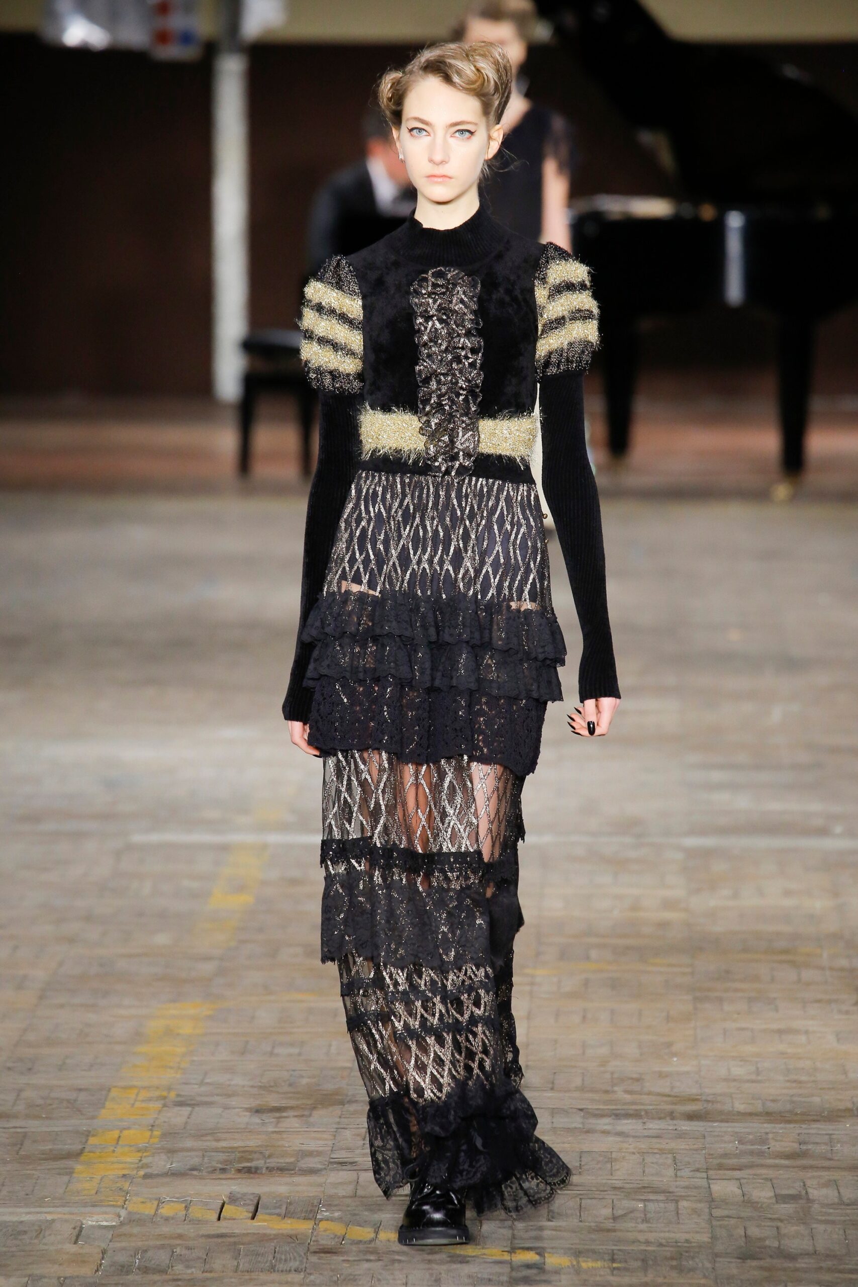 black lace maxi dress