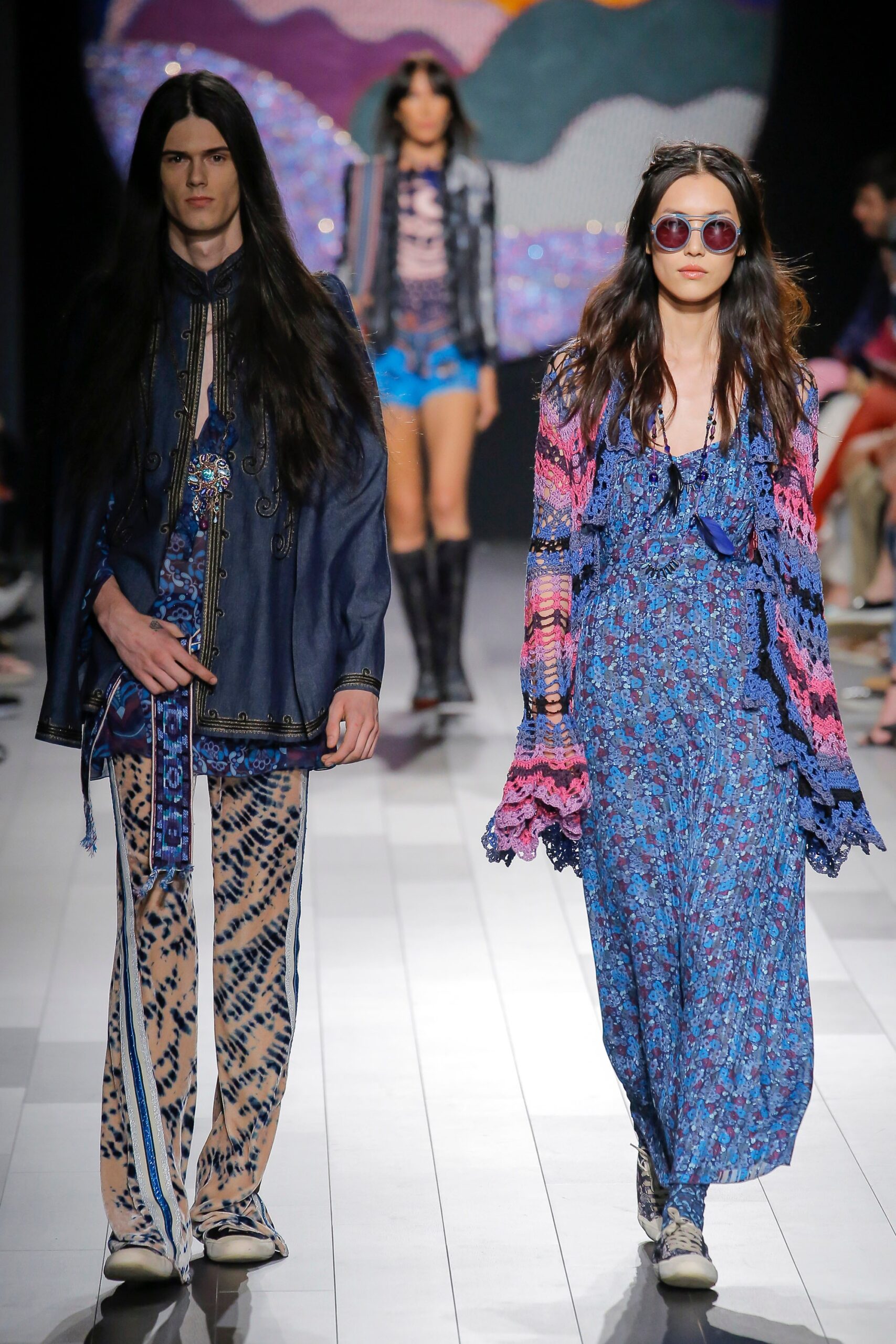 blue cotton maxi dress