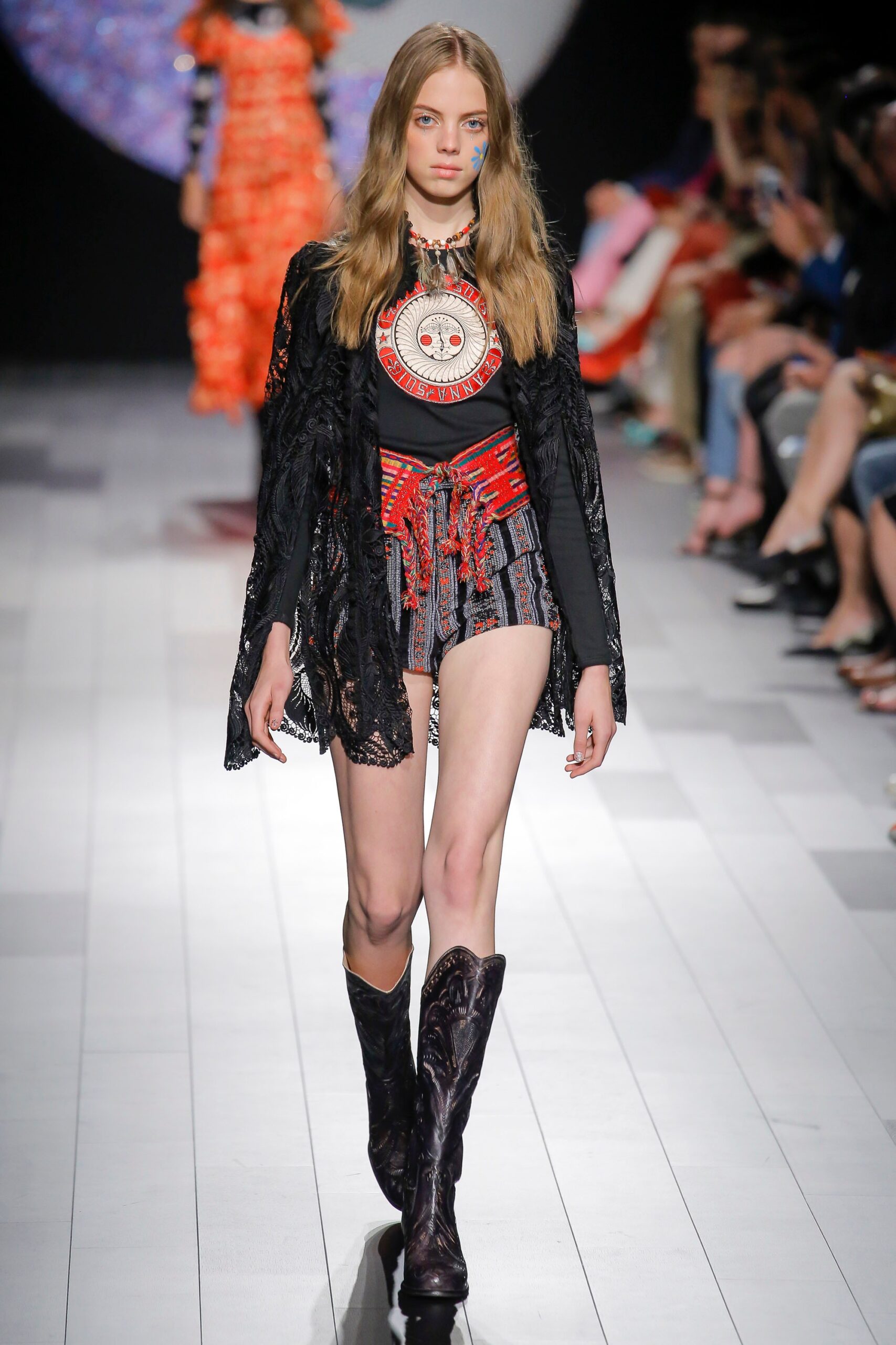 black lace top with shorts