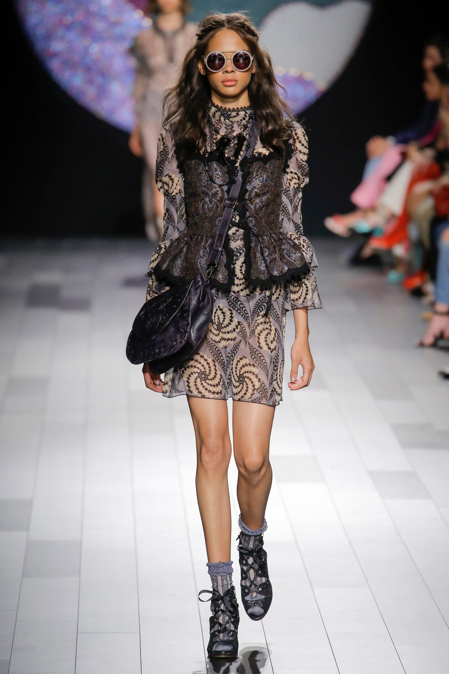 fitted black lace mini dress