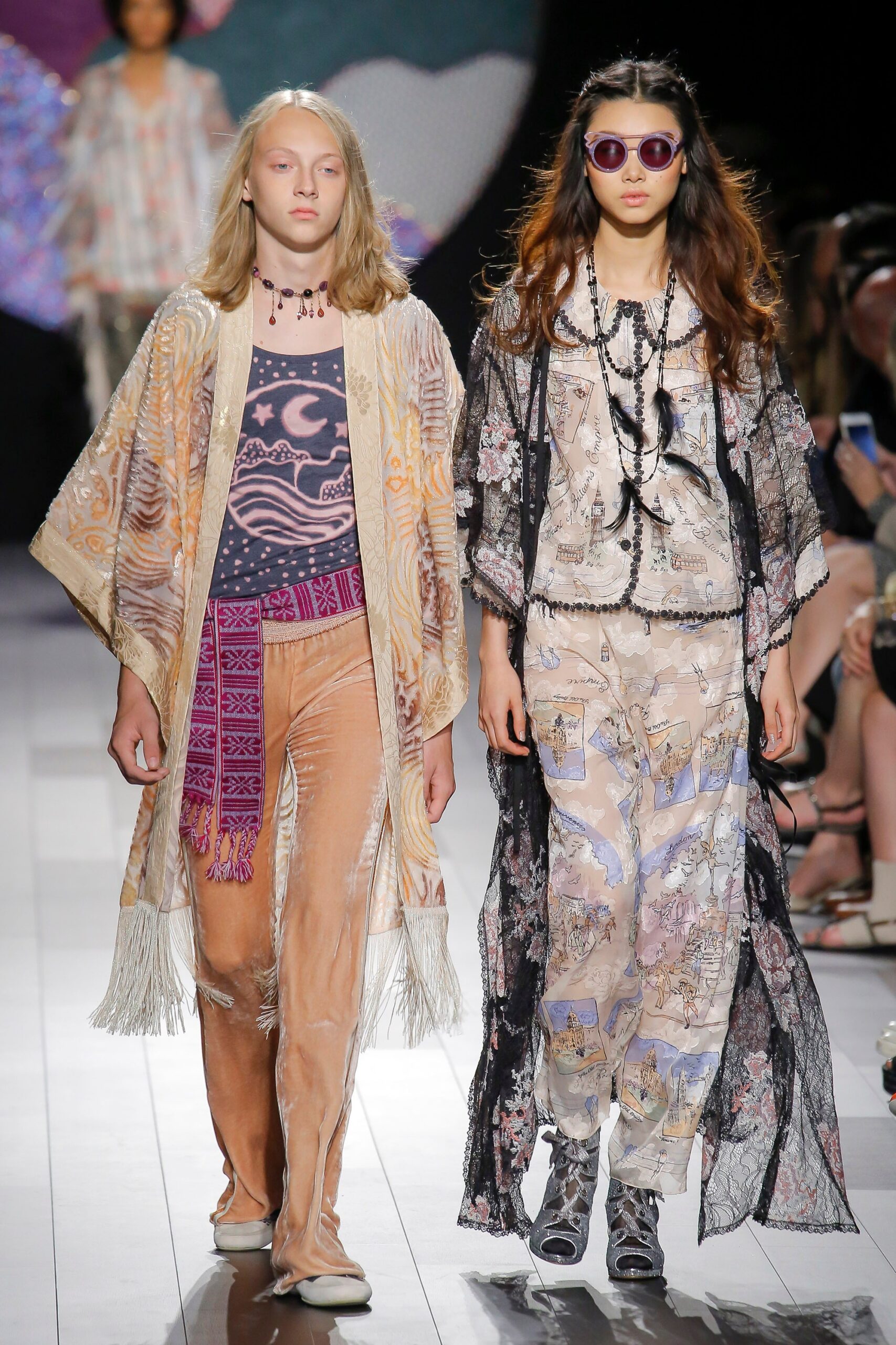 multi-colored silk kimono