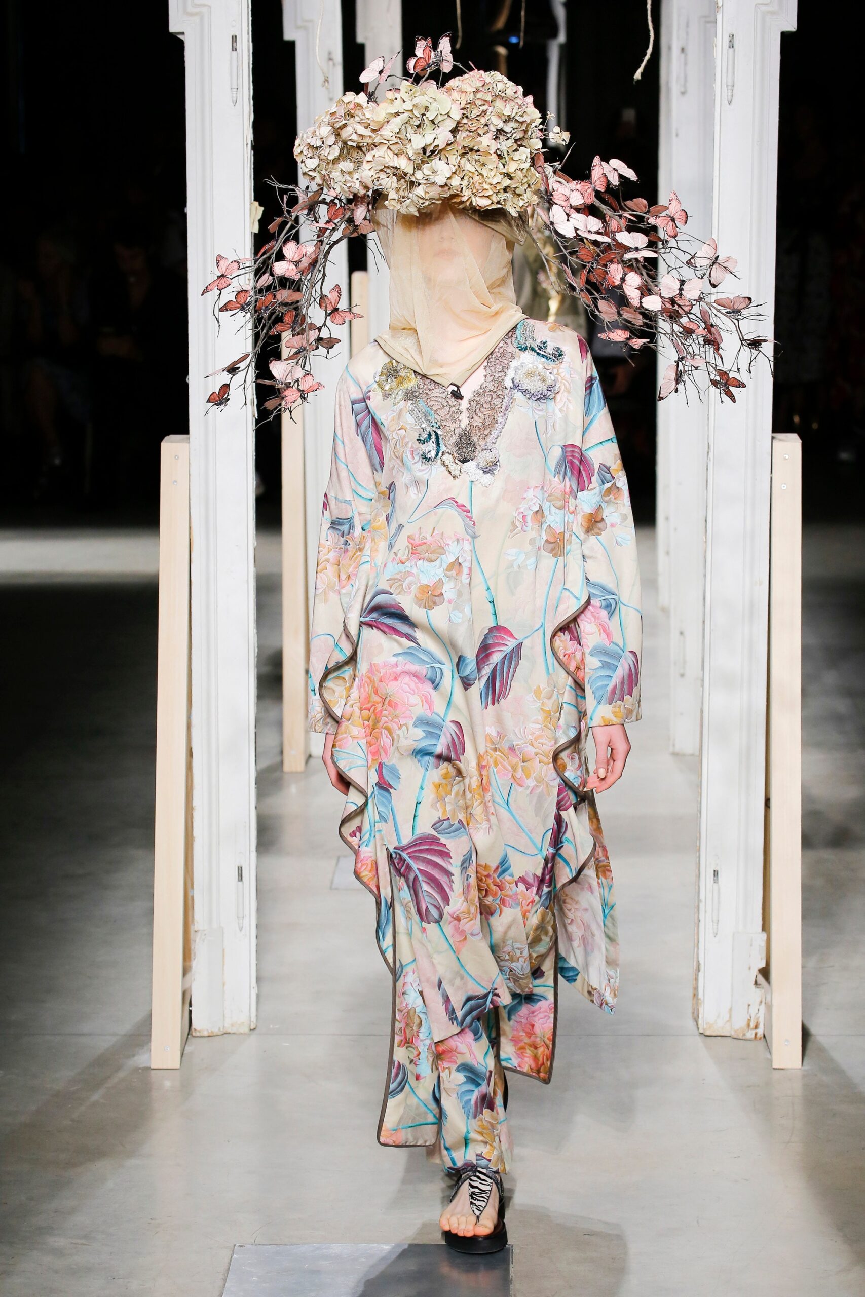 multi-colored flowing maxi dress