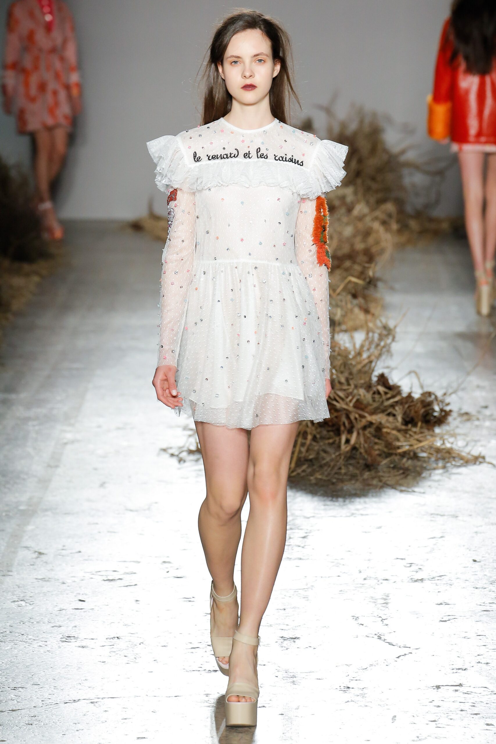 white lace mini dress