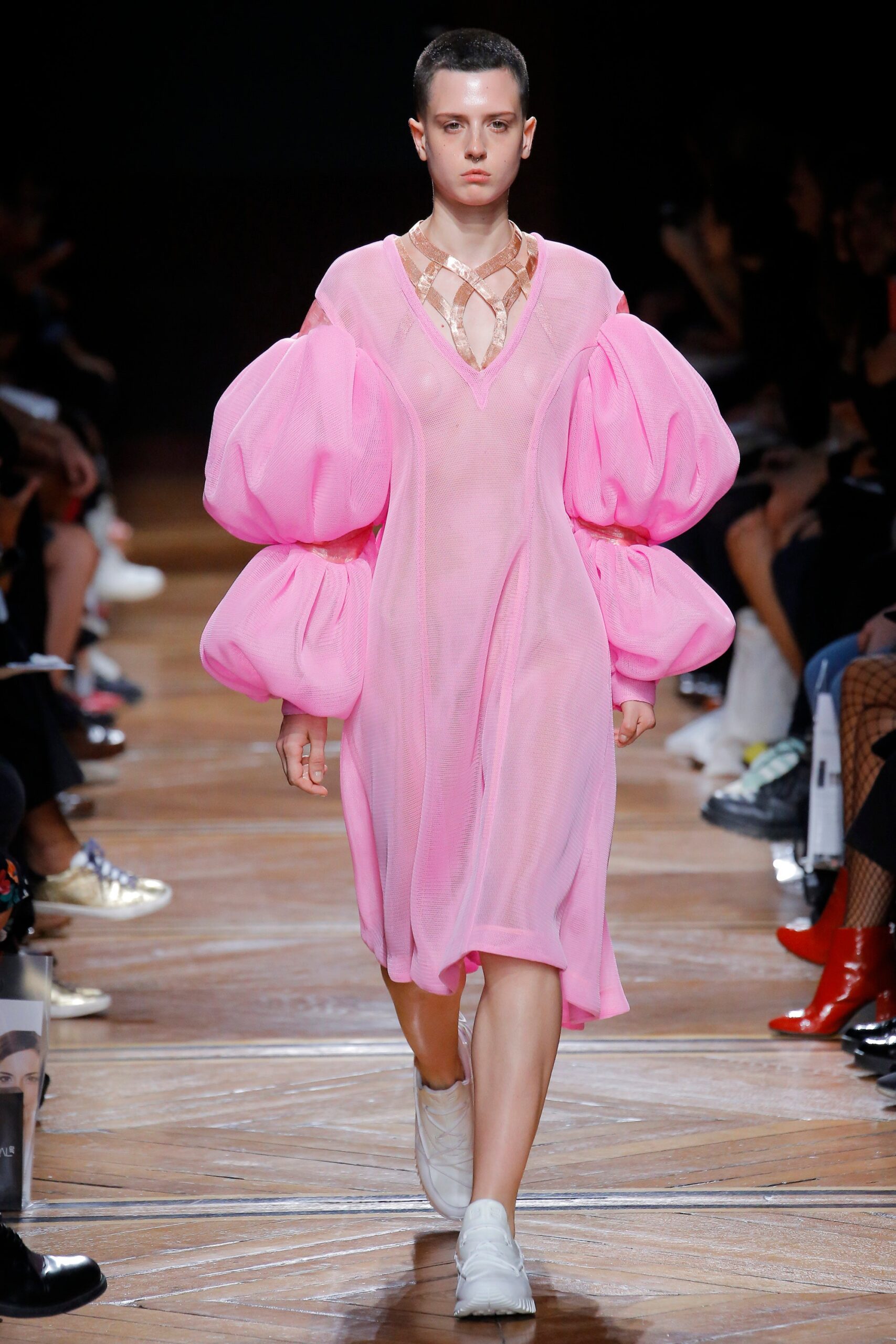 pink sheer relaxed dress